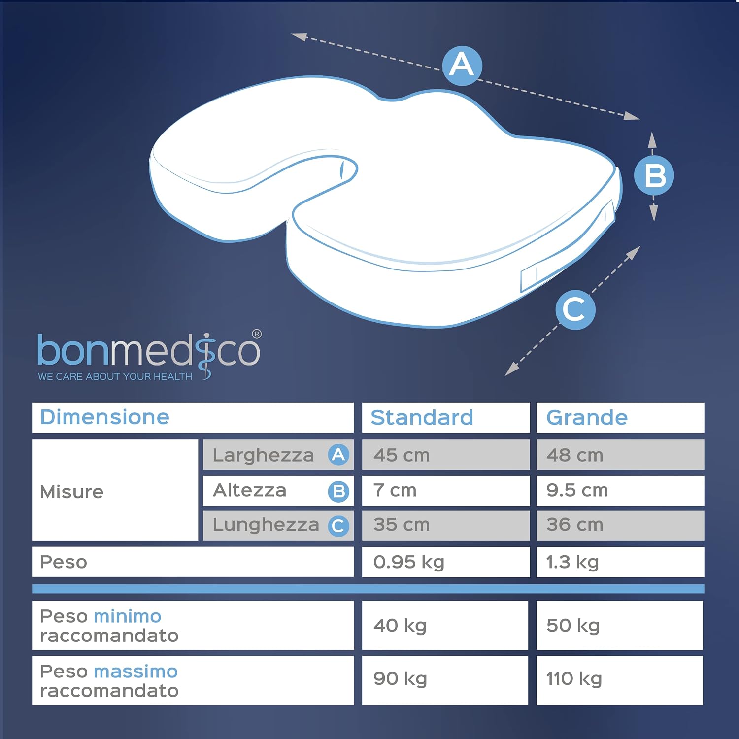 Thumbnail 5 de bonmedico Cuscino ortopedico memory foam con gel 1 pezzo