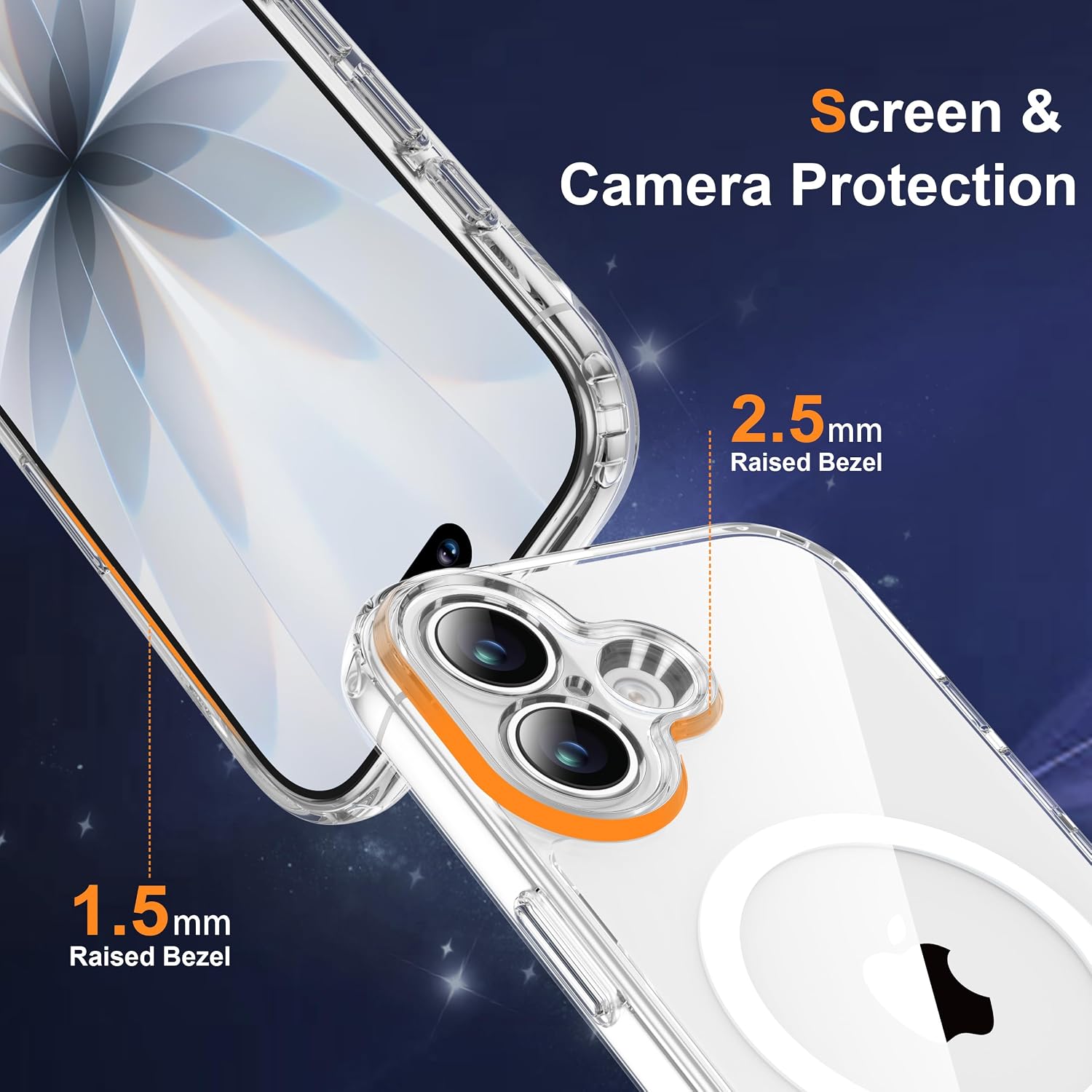 Thumbnail 4 de ORETECH Cover Magnetica per iPhone 17 da 6,3'': protezione trasparente con duo vetro temperato, compatibile MagSafe