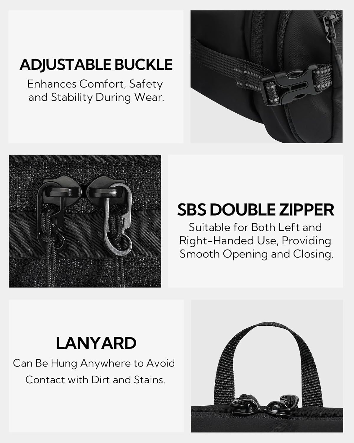 Thumbnail 5 de Waterfly 3L Large Bum Bag with RFID Blocking: Practical, Hands-Free Storage for Travel and Outdoors