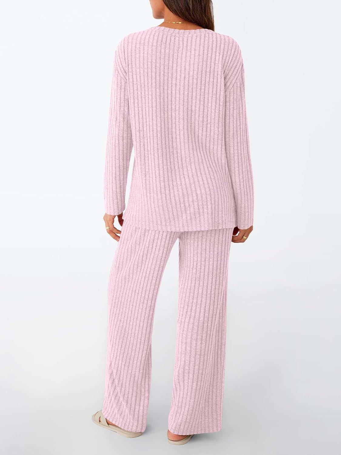 Detalle 2 de LILLUSORY Women's Lounge Set, Ribbed Knit
