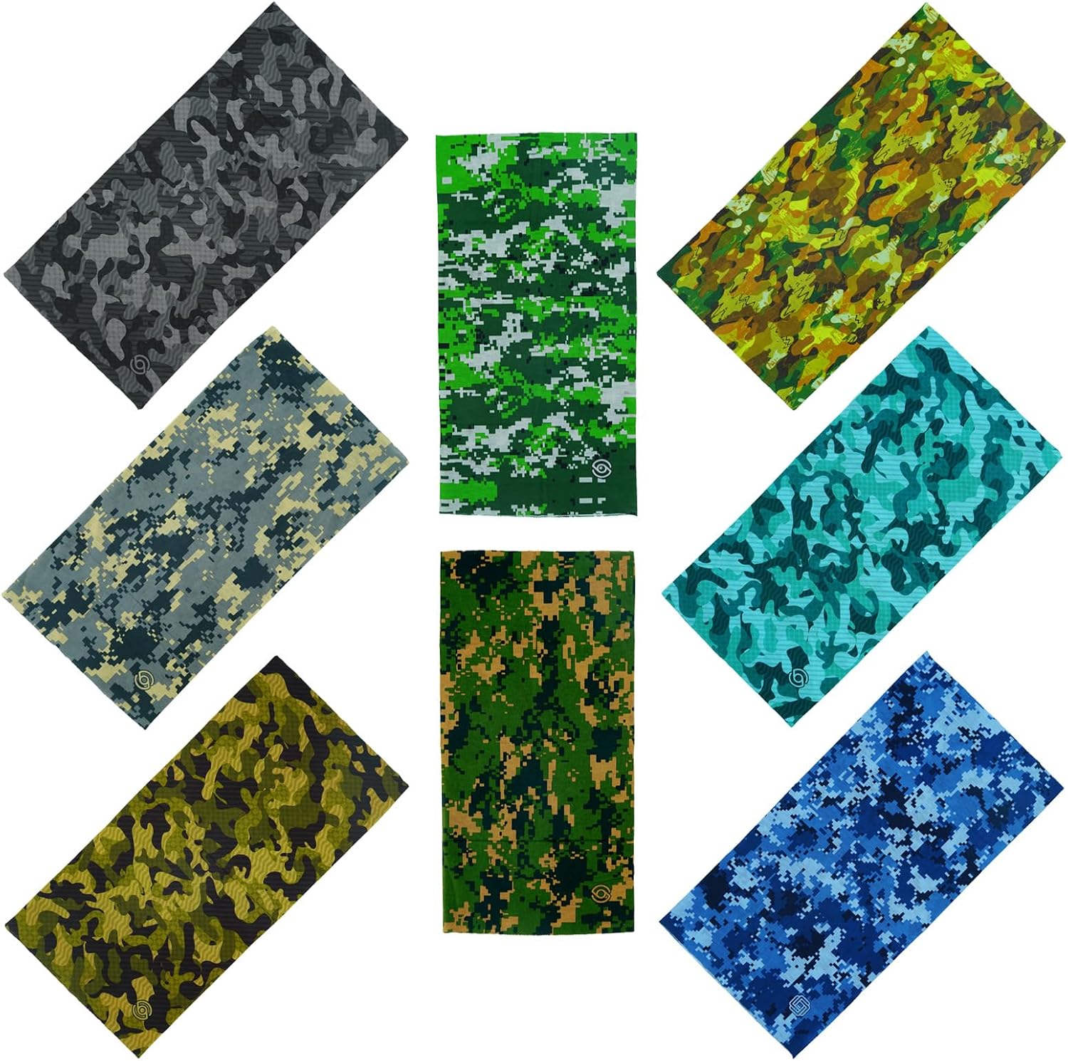 Thumbnail 1 de SMEHCF 8 Multipurpose Bandanas (polyester) – unisex set of 8 for cycling, hiking and more