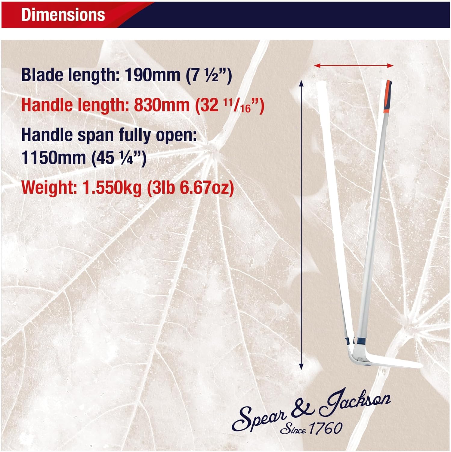 Detalle 2 de Spear & Jackson 4900RSS Cesoie in Acciaio per Bordure – Gamma Razorsharp