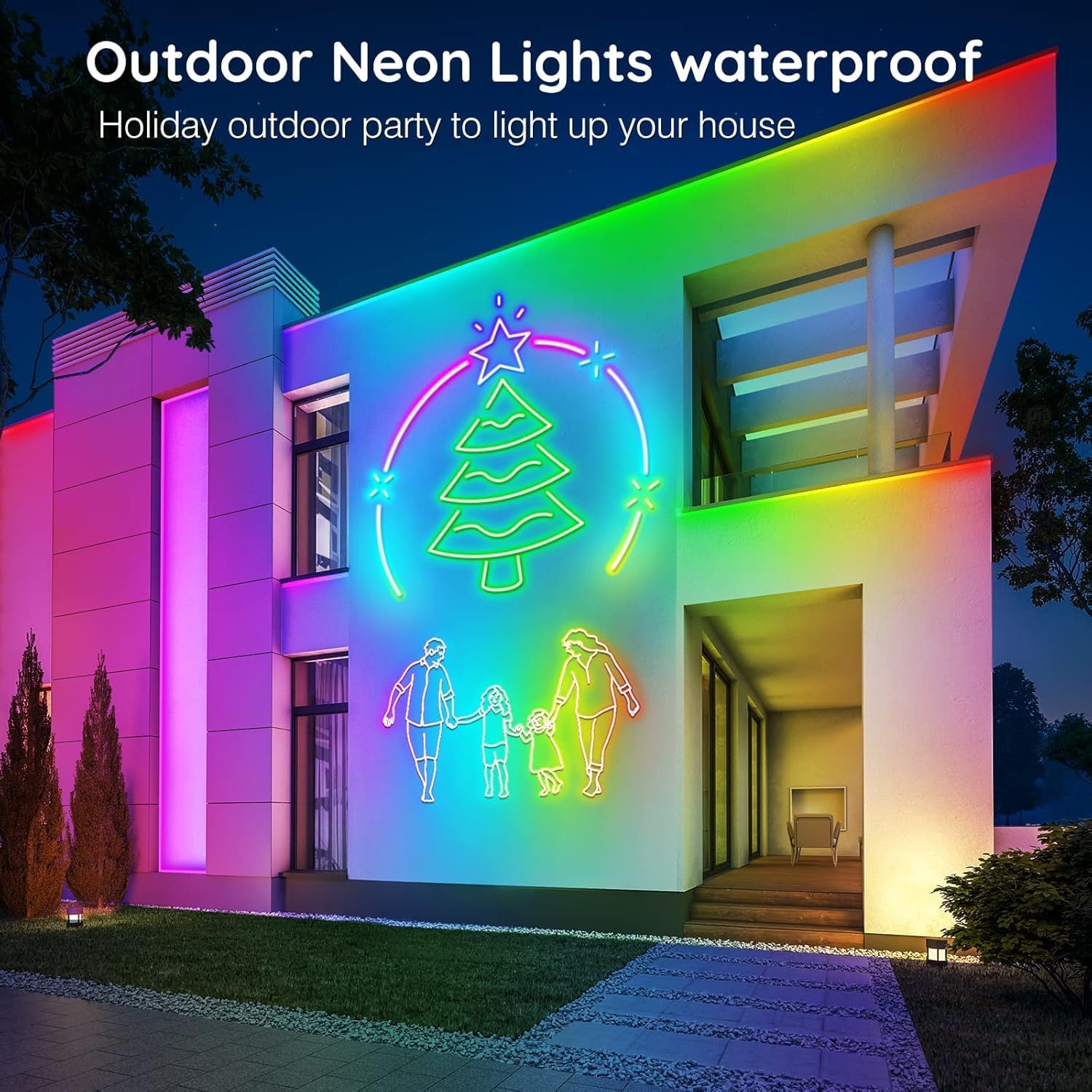 Thumbnail 6 de AILBTON 15m Led Neon Rope Lights: Flexible RGB Outdoor Neon with App & Remote