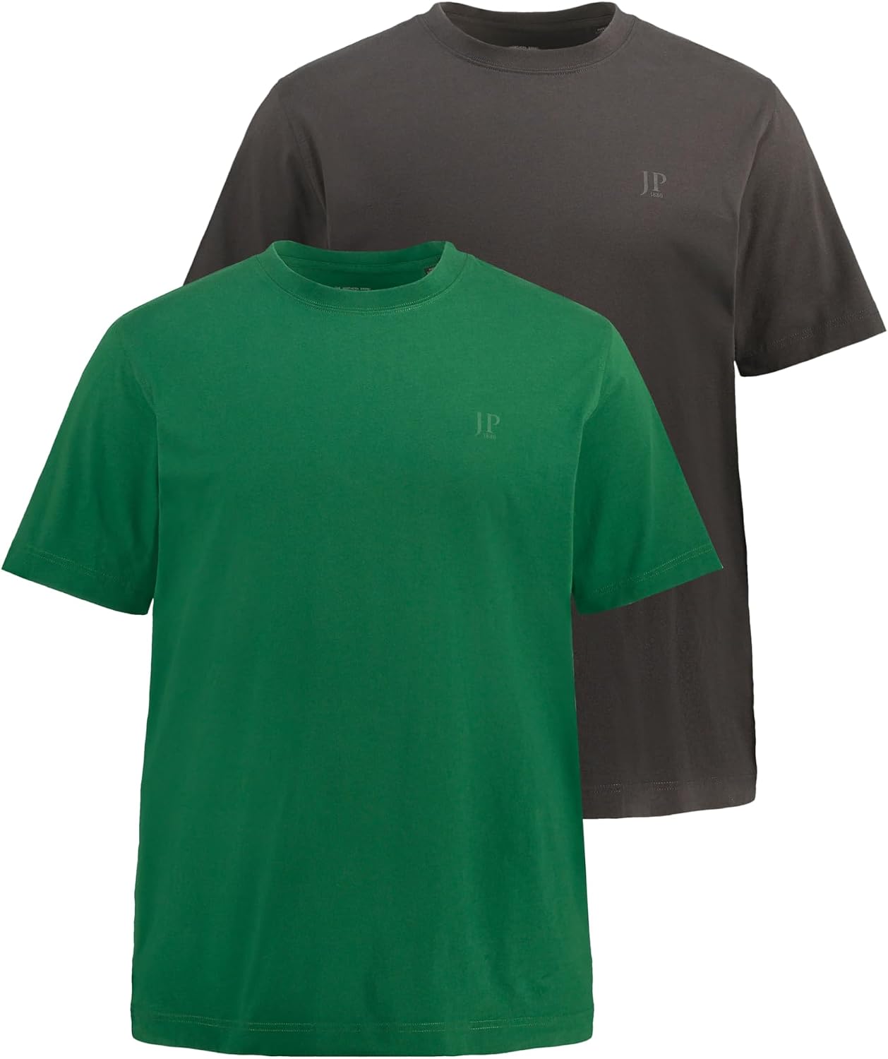 Detalle de JP 1880 Herren Bis 8XL T-Shirt im Doppelpack – Rundhals, Jerseyqualität, Basic-Schnitt