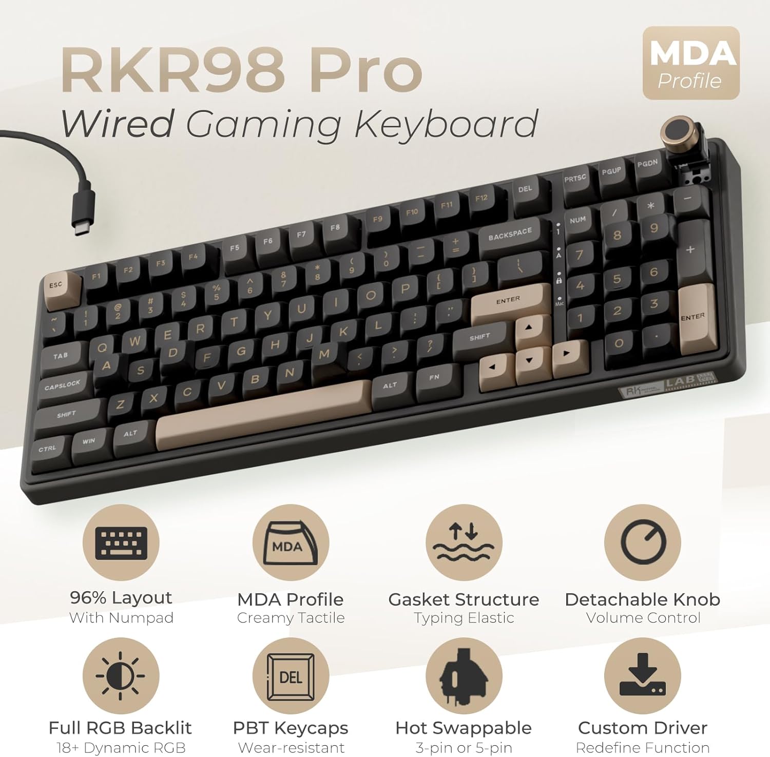 Thumbnail 1 de RK ROYAL KLUDGE R98 Pro 96% mechanical keyboard ⌨