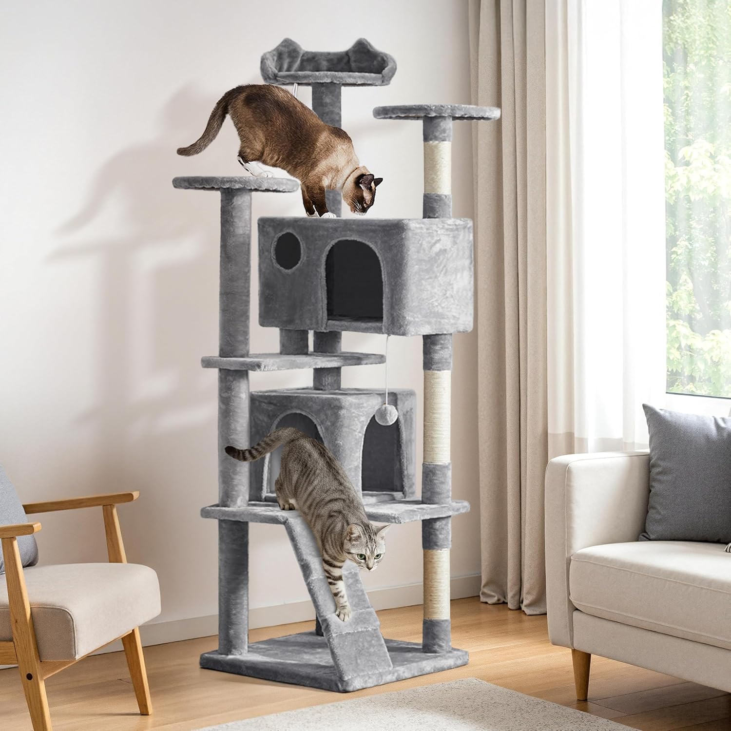 Detalle de Yaheetech Cat Tree, 70-inch