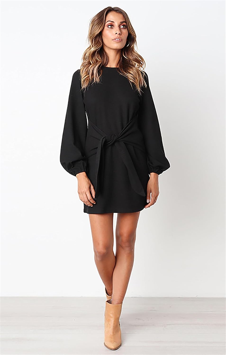 Detalle 1 de PRETTYGARDEN Lantern Sleeve Short Dress