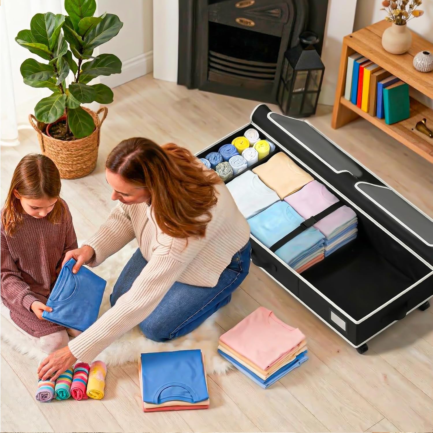 Thumbnail 1 de GoMaihe Wrapping Paper Storage Organizer 41"