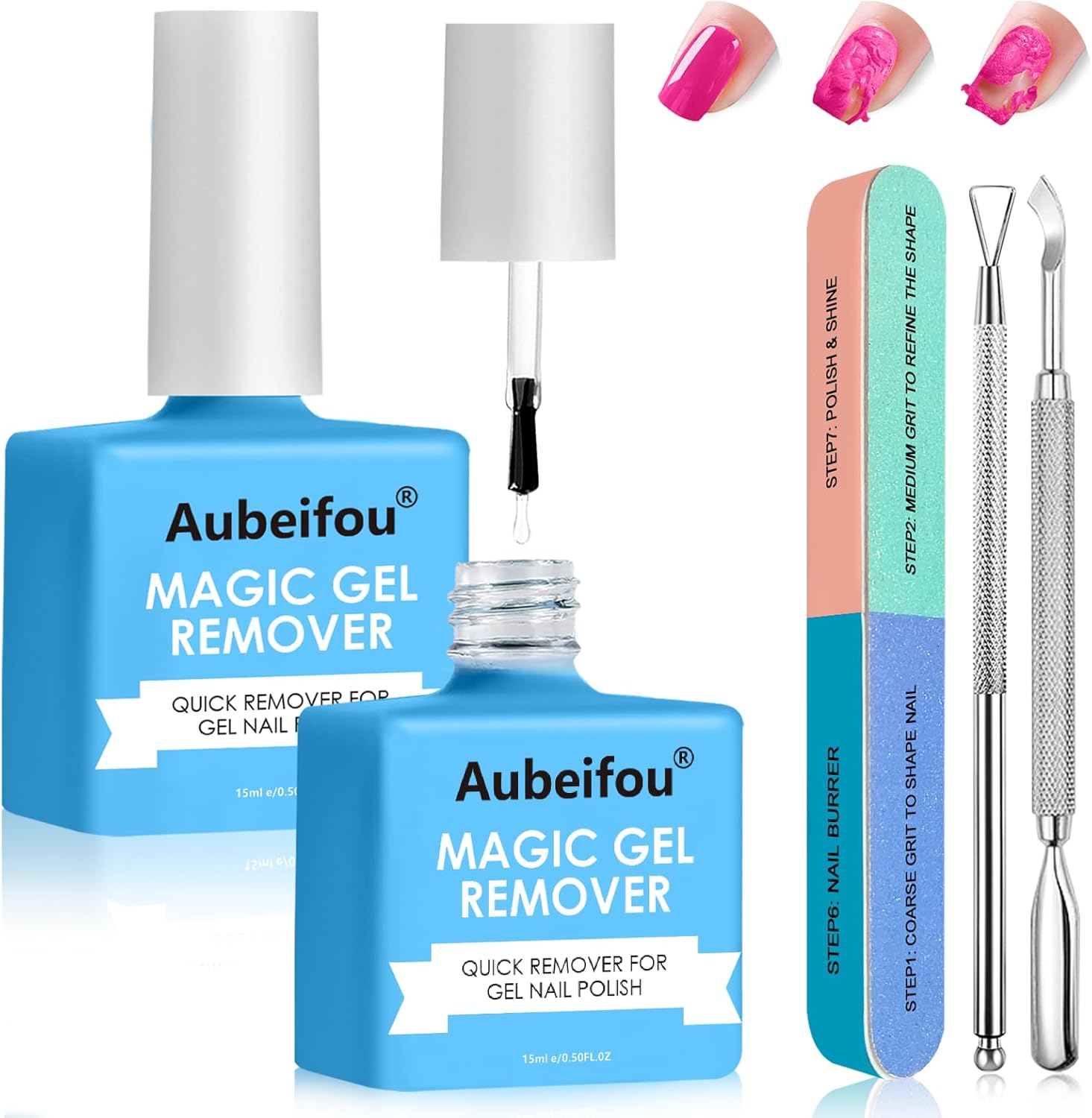 Dissolvant vernis semi permanent 2x15ml 💅