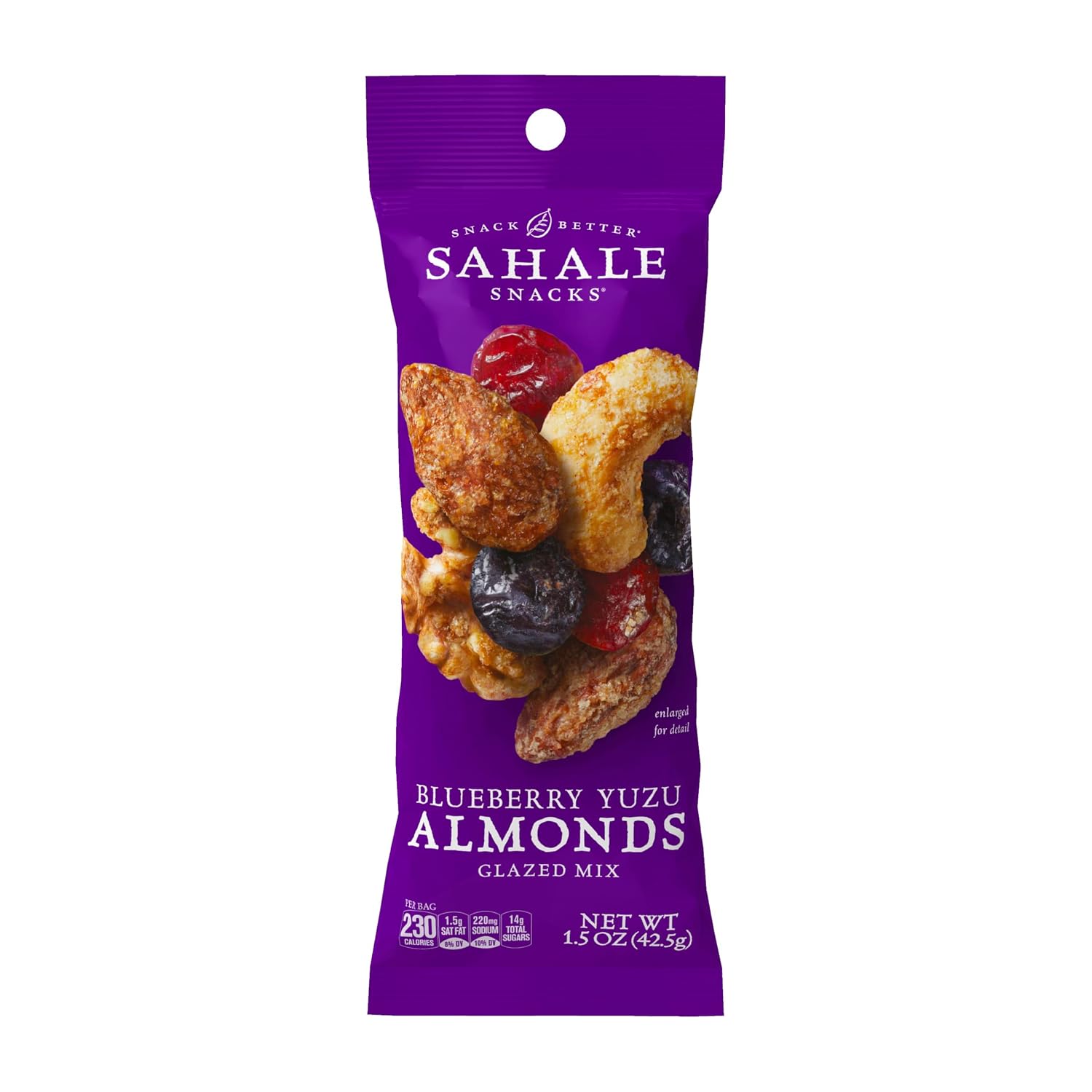 Detalle de Sahale Snacks Blueberry Yuzu Glazed Mix, 1.5 oz, 18-Pack Nut Snack