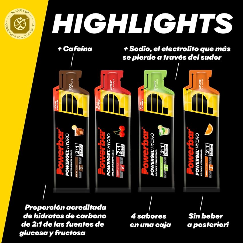 Thumbnail 3 de Powerbar PowerGel Hydro Multiflavourbox 🍇, Gel Energético, 12x67ml