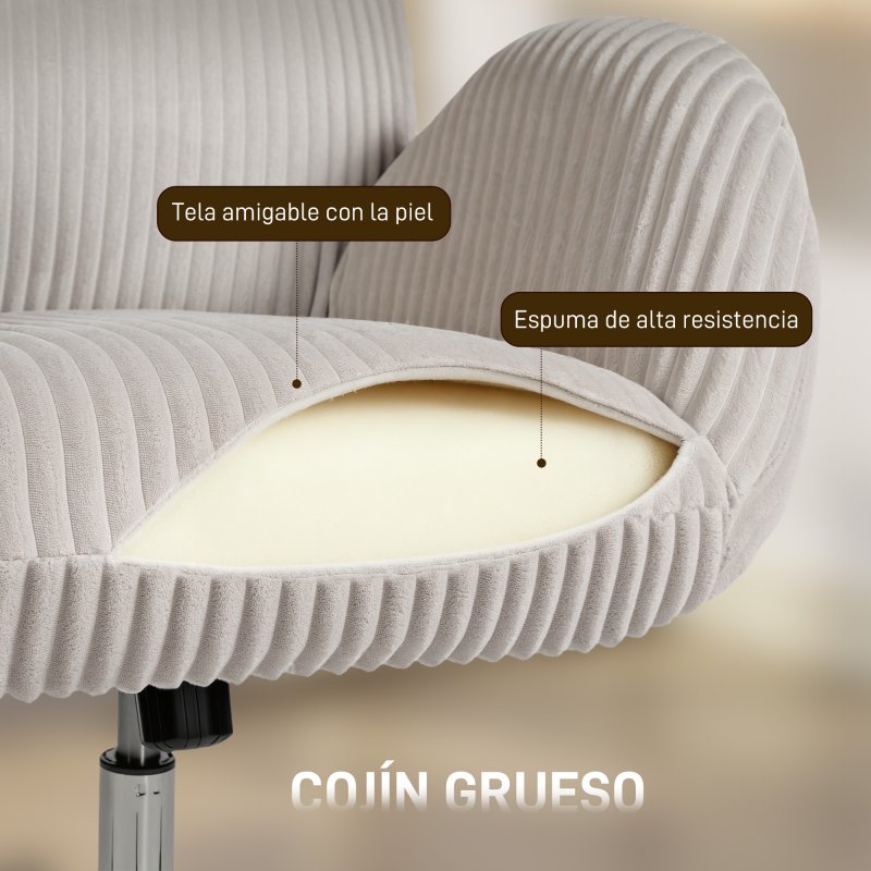 Thumbnail 2 de HOMCOM Silla de oficina respaldo alto 46-54 cm