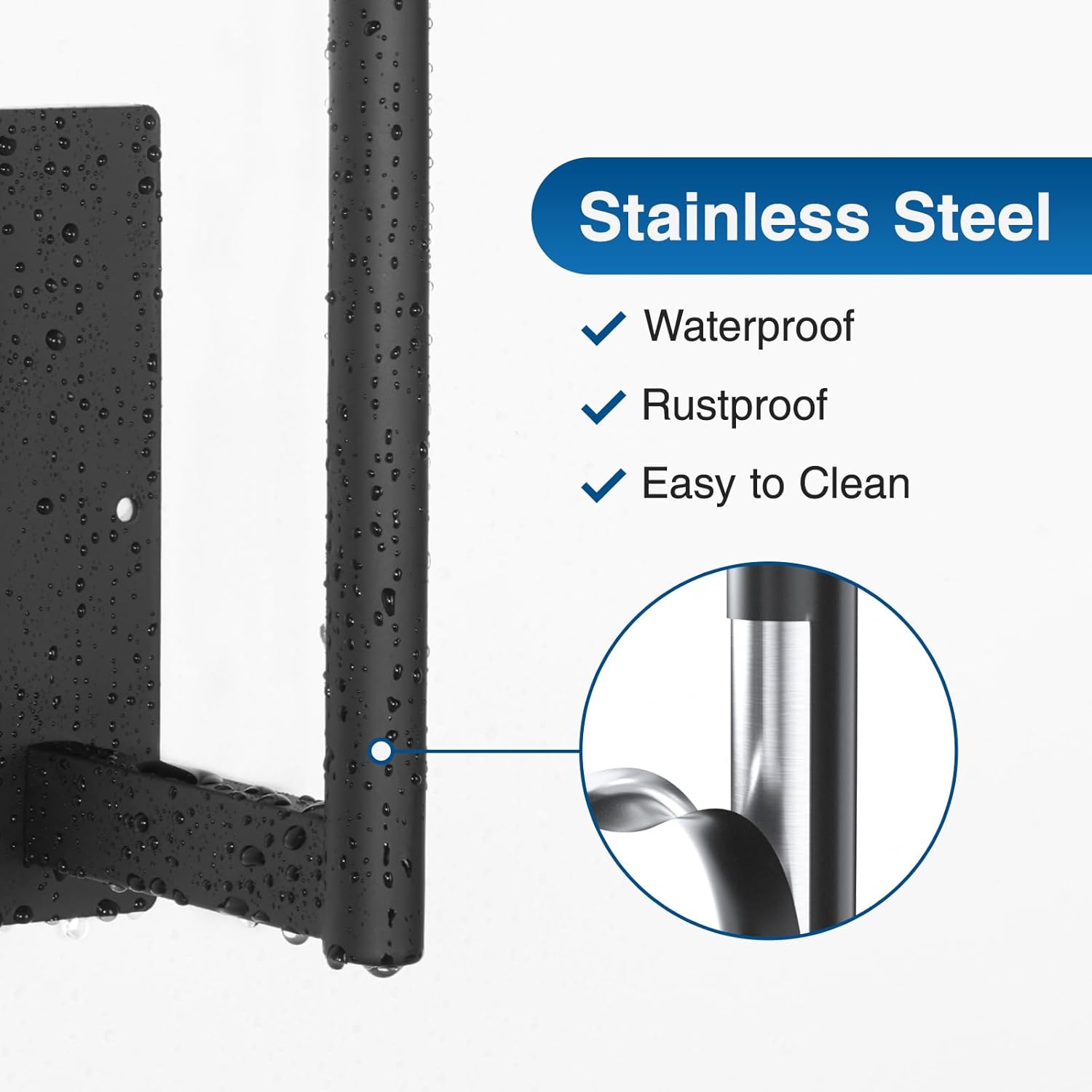 Detalle 2 de Paper Towel Holder Under Cabinet – Self-Adhesive or Drilling, Stainless Steel Kitchen Roll Holder (12.4 inches)