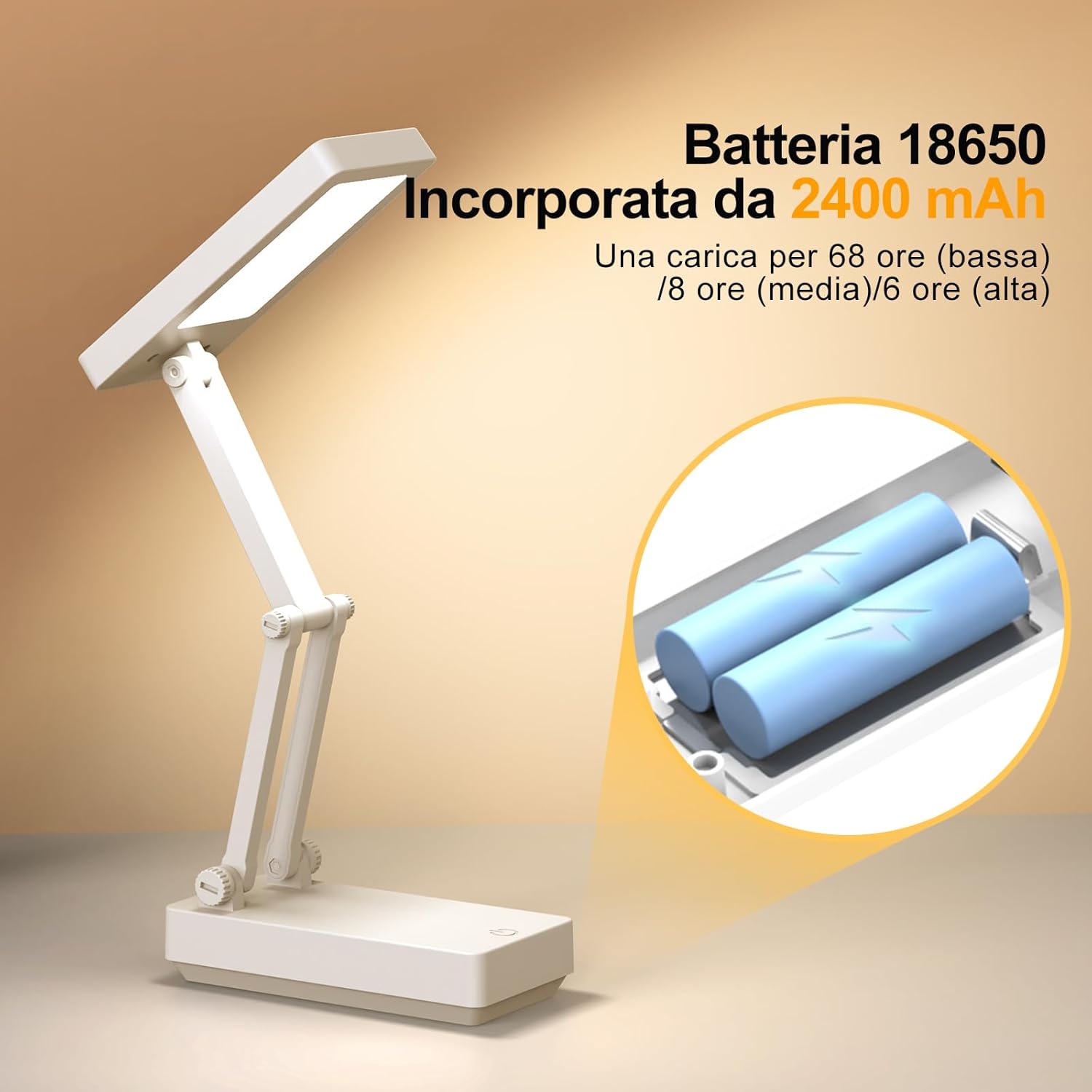 Thumbnail 4 de Lampada da Tavolo LED Ricaricabile 3 Modalità