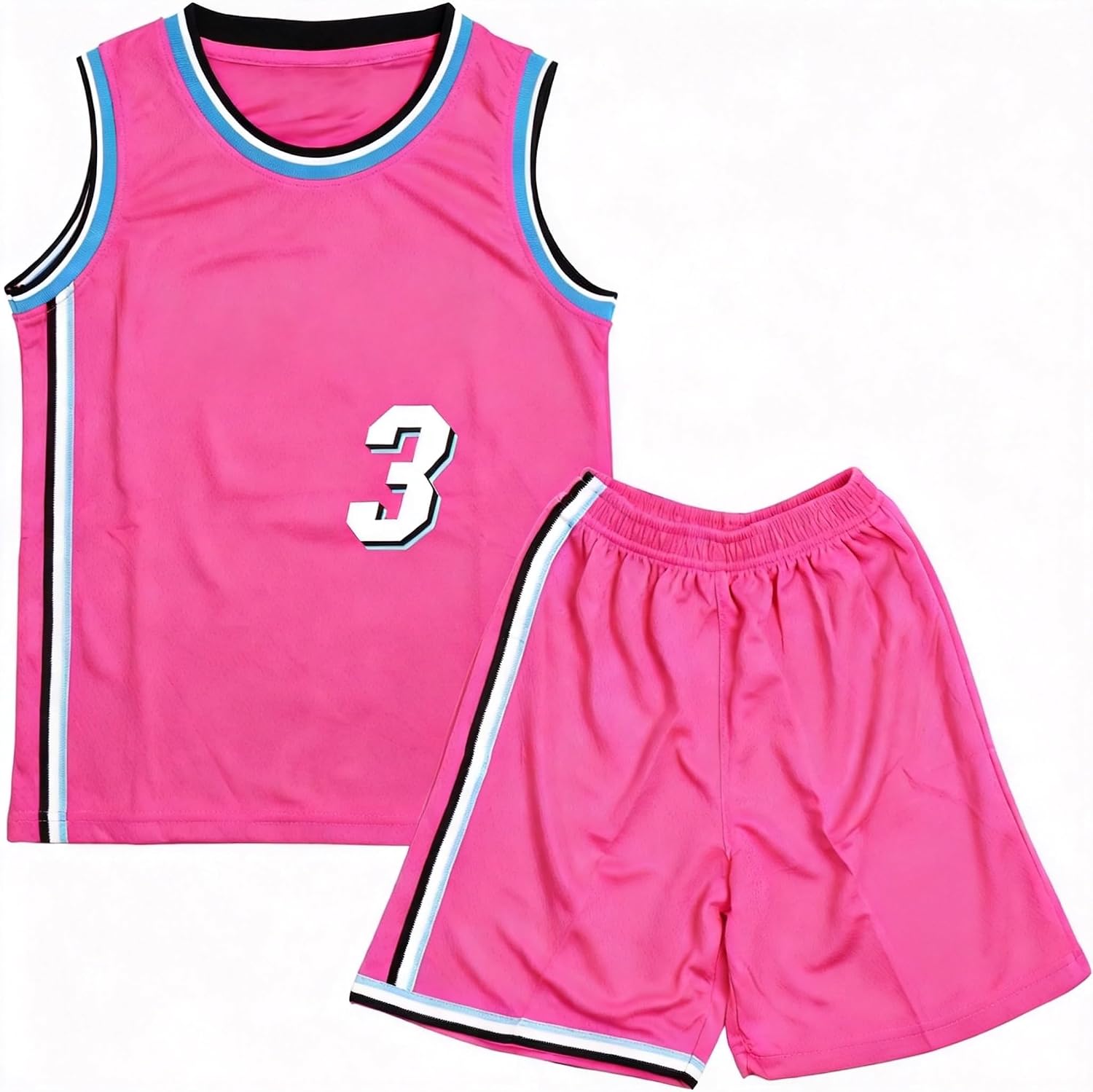 Detalle de Kids Basketball Kit 2-Piece Sleeveless Jersey Shirt & Shorts (Reversible Mesh Tricot) for ages 4–14