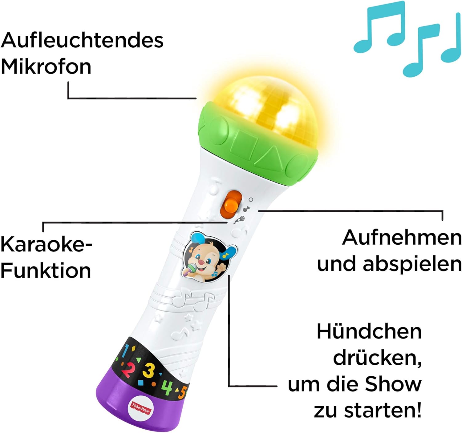 Detalle de Fisher-Price FBP32 Lernspaß Mikrofon ab 18 Monaten
