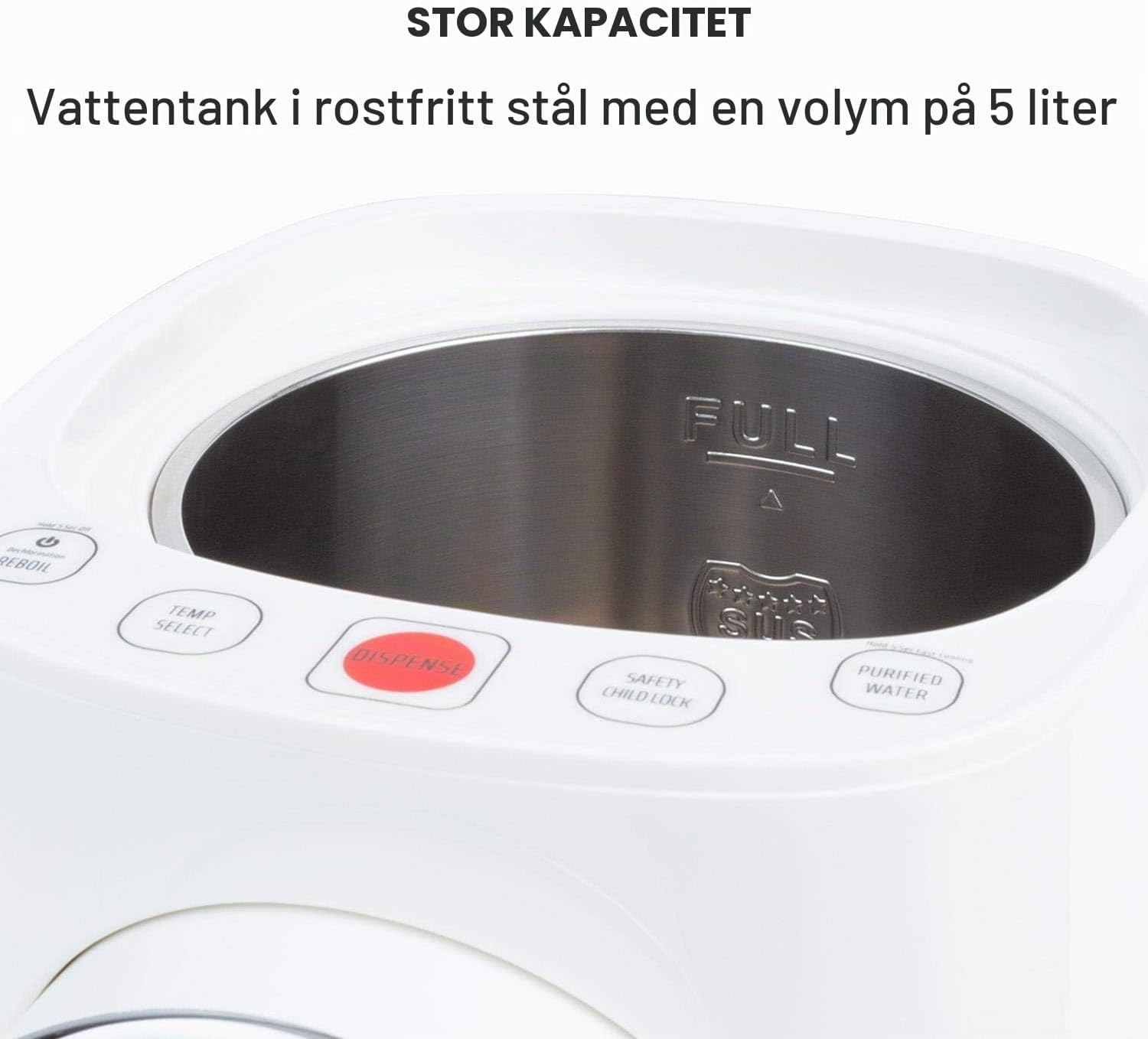 Detalle 1 de Klarstein Hot Spring Plus BAR2-HotSpringWhite varmvattenautomat, 5 liter