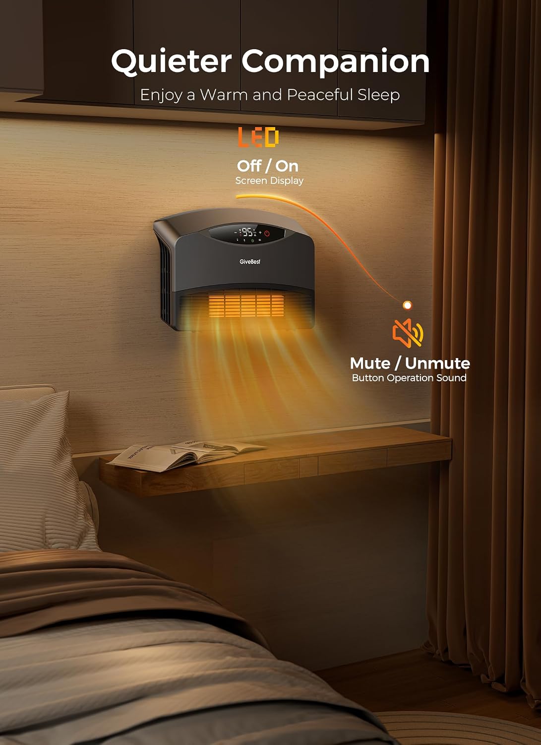 Thumbnail 5 de GiveBest UPH300M Smart Wall Heater, 1500W with Wi-Fi and Remote Control