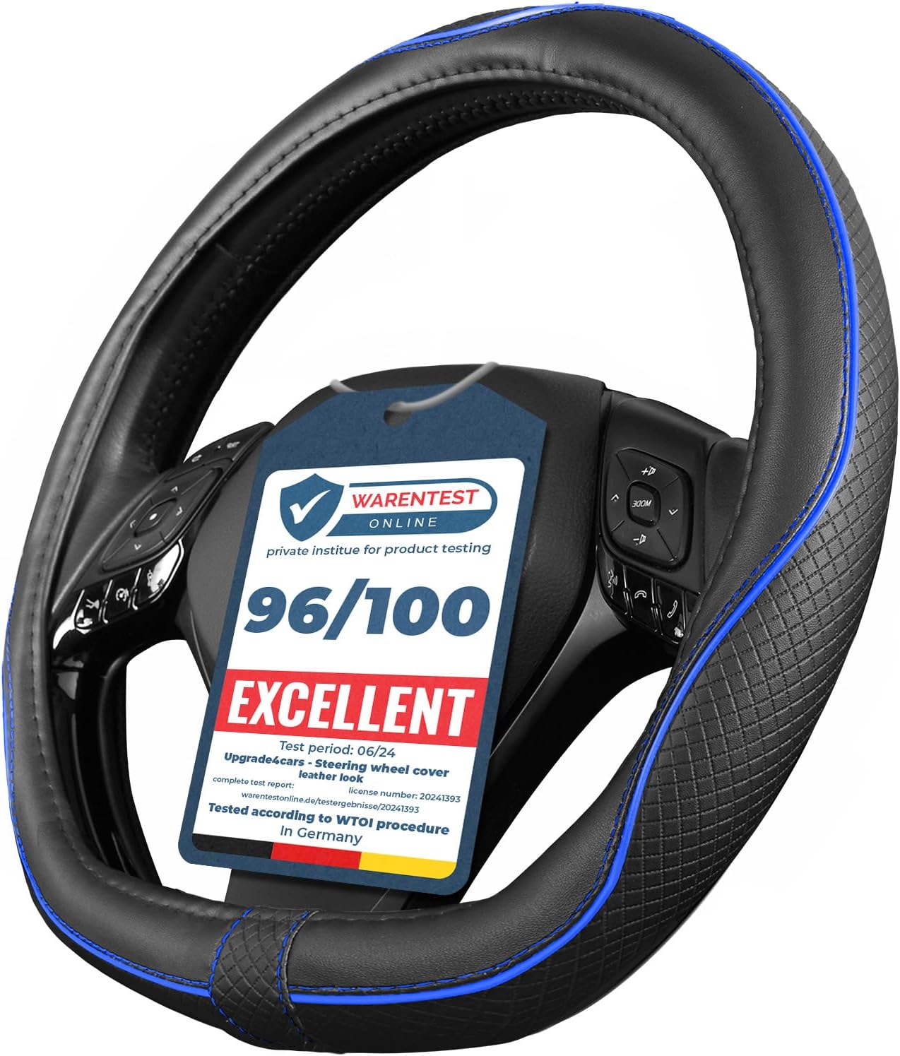 Thumbnail 6 de Upgrade4cars 17.5-18 inch Truck Steering Wheel Cover in Black