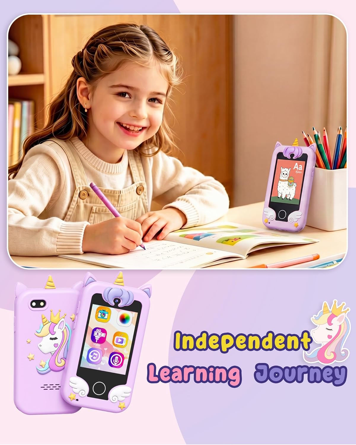 Thumbnail 5 de UCIDCI Kids Phone for Girls Toy with Dual Camera 🎀