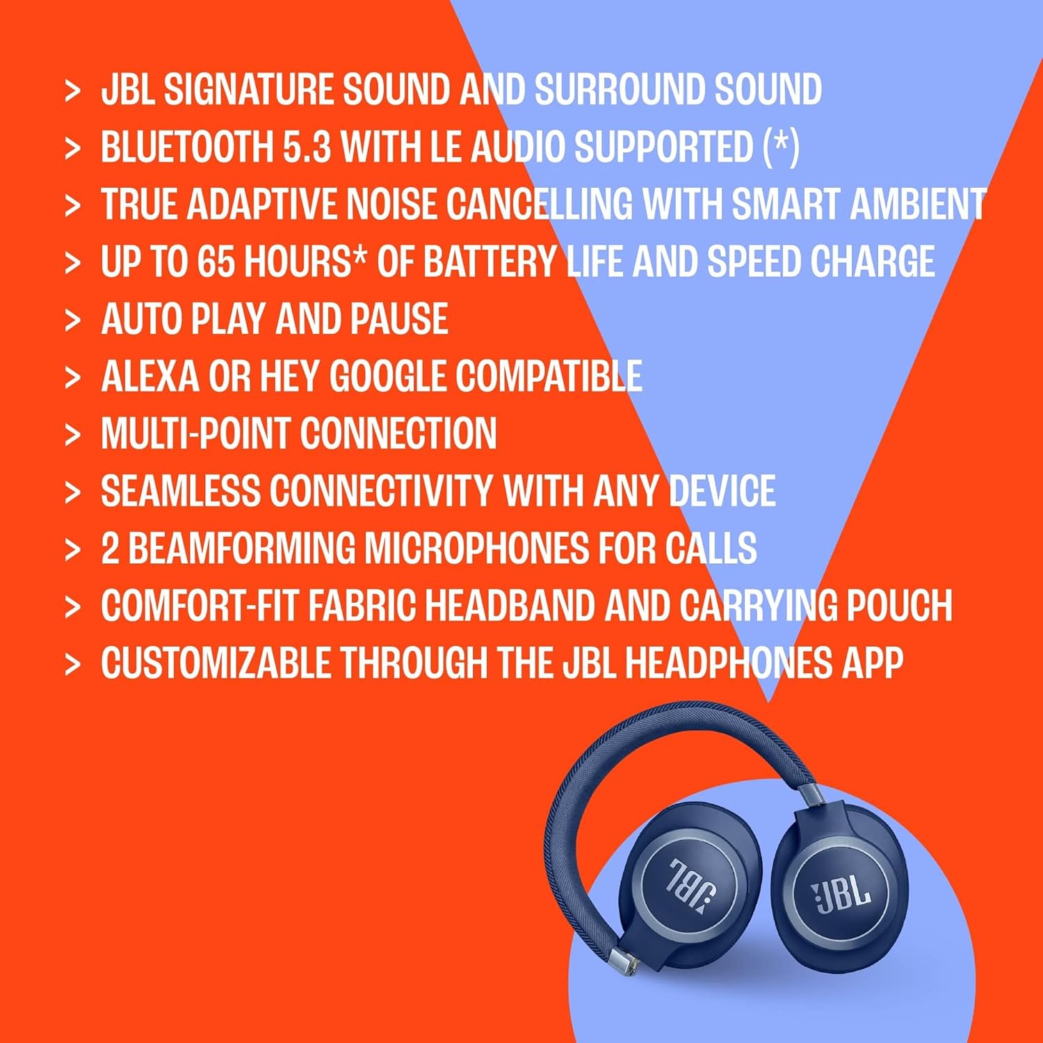 Thumbnail 4 de JBL Live 770 NC Wireless Over-Ear Headphones with Noise-Cancelling: A practical all‑rounder
