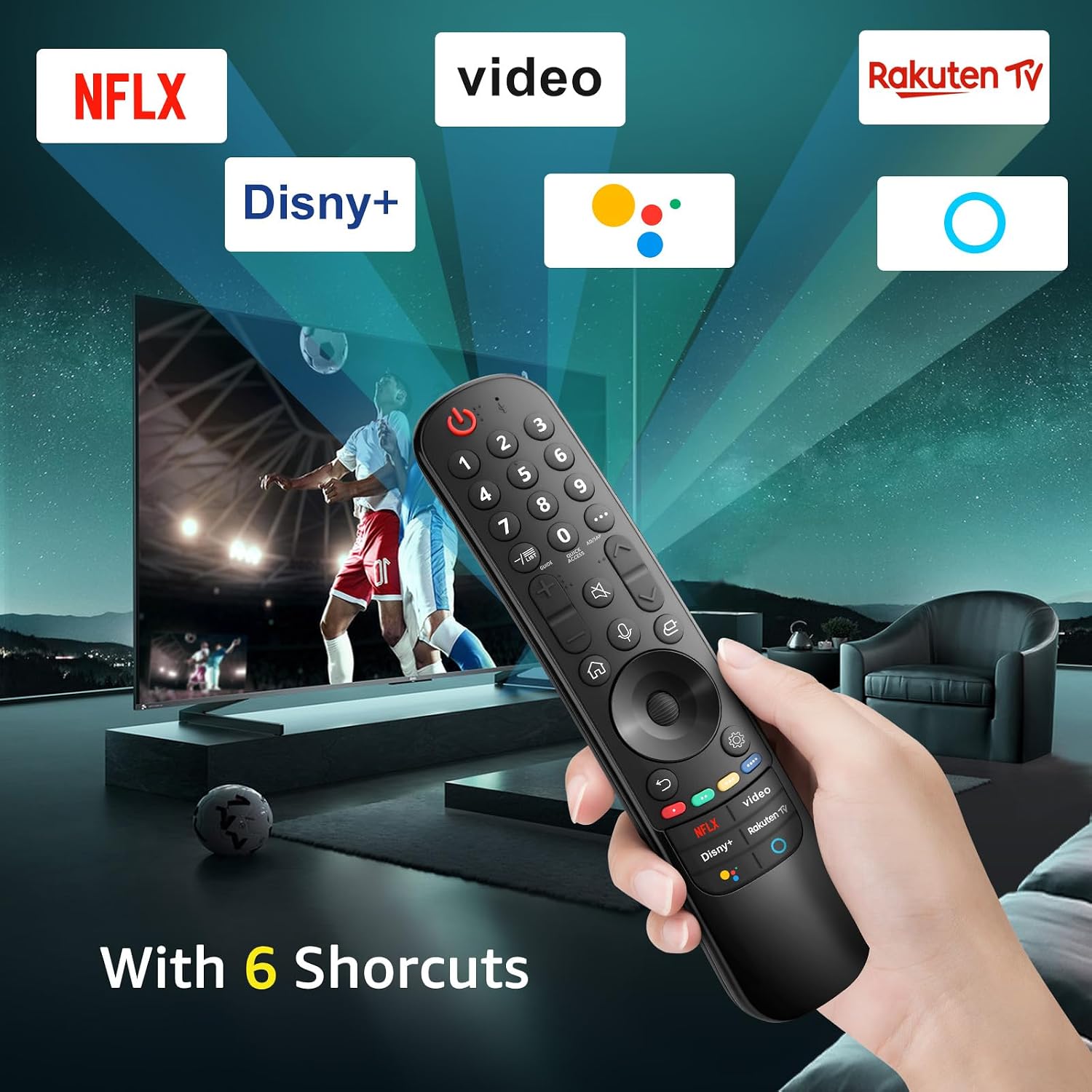 Detalle 2 de LG Magic Remote Universal für LG Smart-TV – kompatibel mit MR21/MR22/MR23/MR24 (inkl. Zeiger- & Sprachfunktion)
