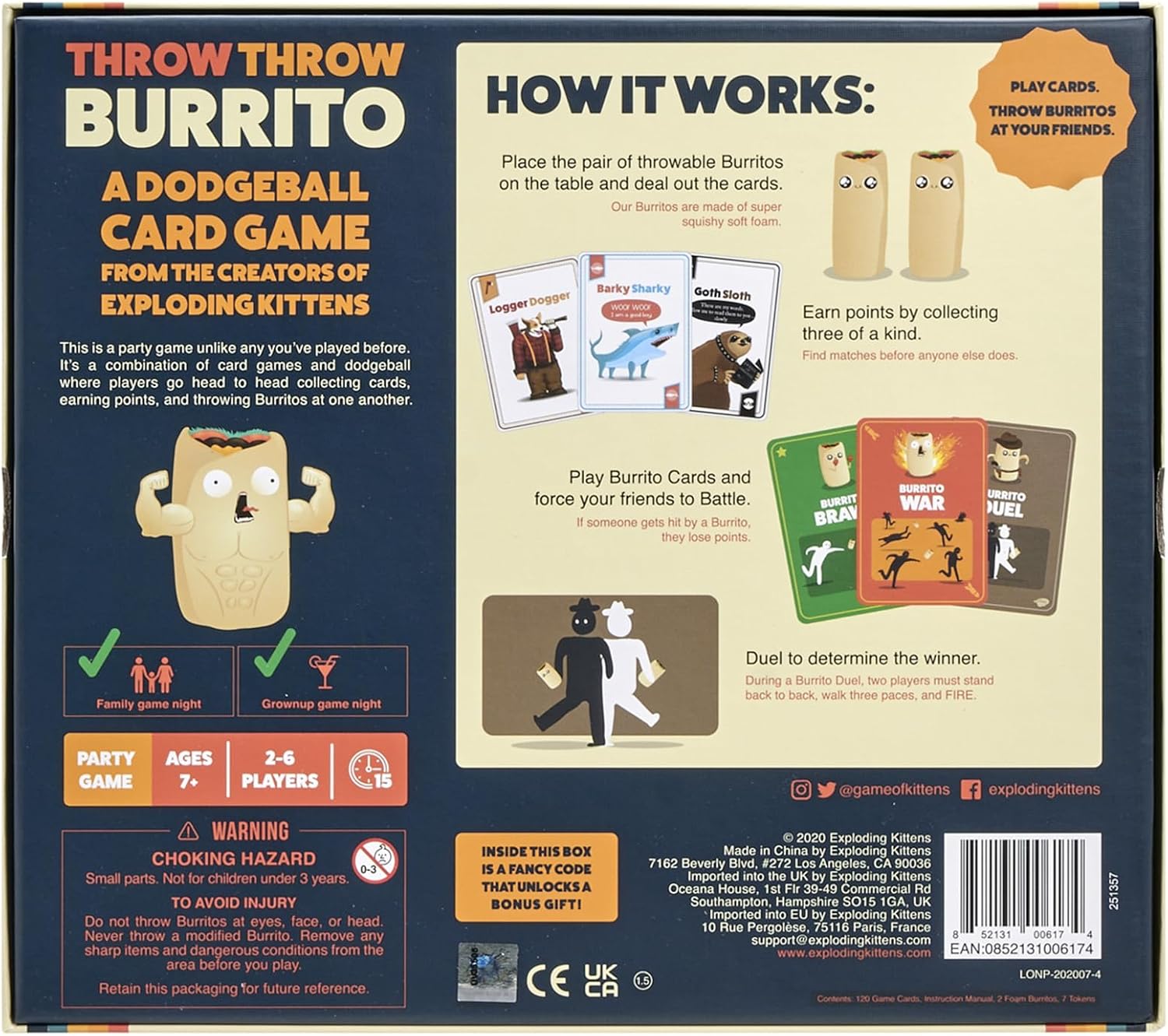 Thumbnail 6 de Exploding Kittens Throw Throw Burrito Gioco di carte