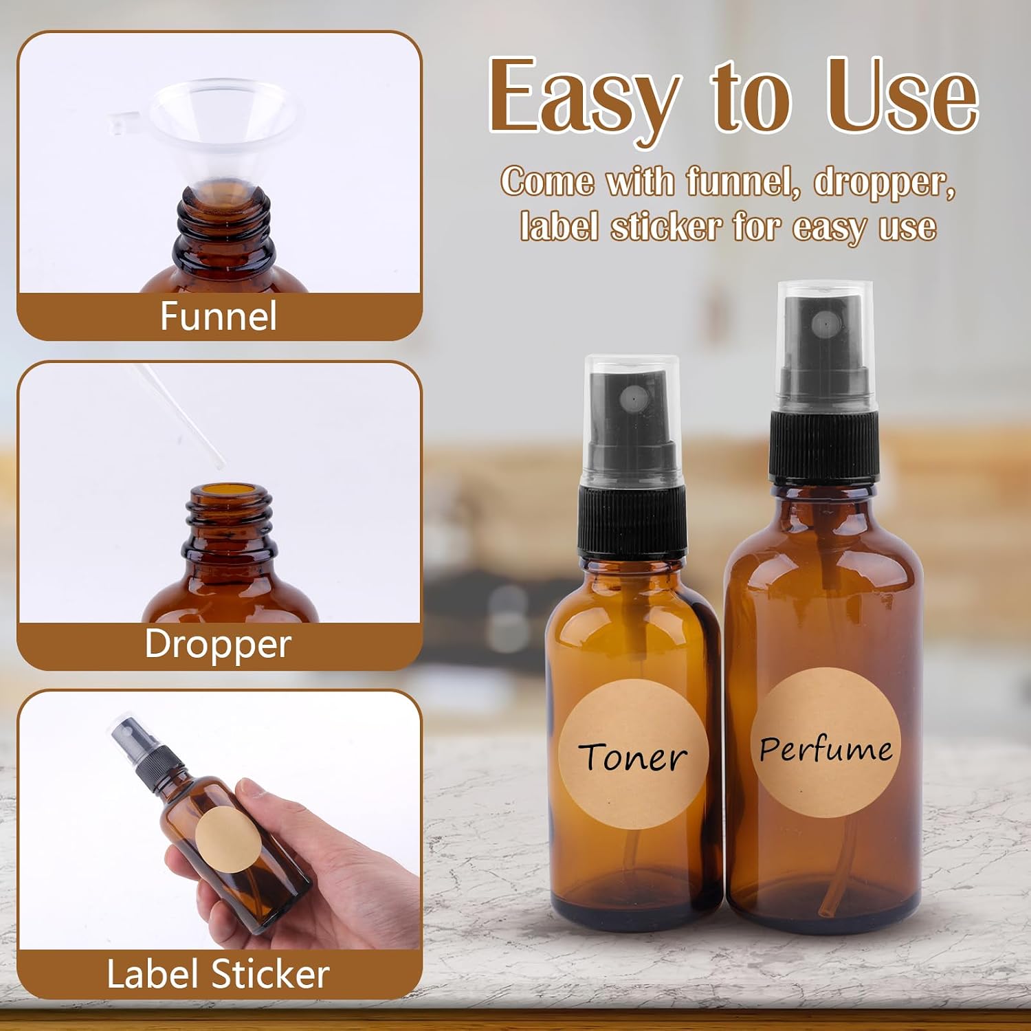 Thumbnail 4 de Ailvor Braunglas Sprühflasche 50 ml Set