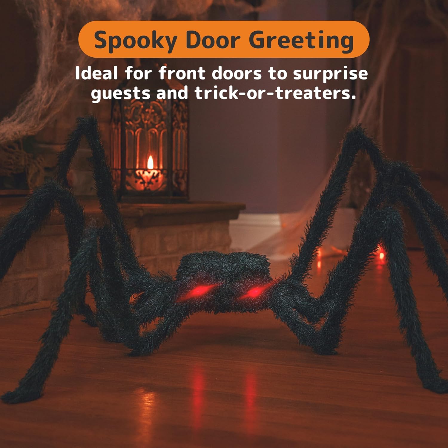 Thumbnail 5 de PREXTEX PXPX-000297 4-Foot Halloween Spider with Red LED Eyes