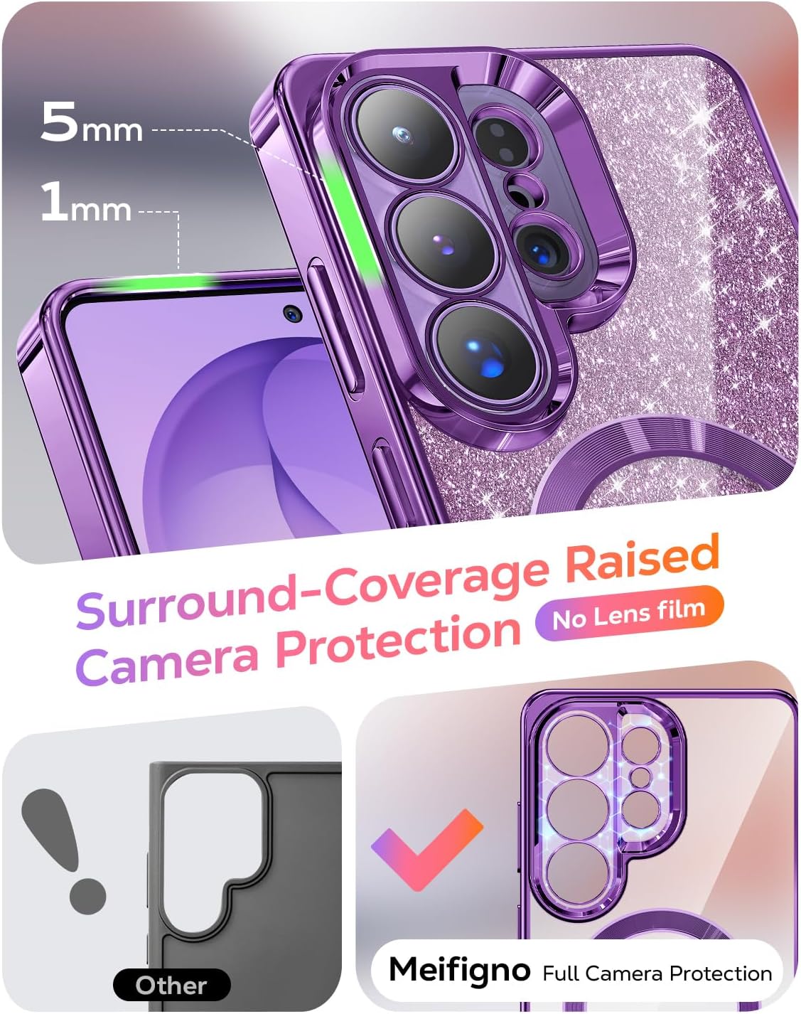 Detalle de Meifigno Magnetic Case for S26 Ultra 6.9in