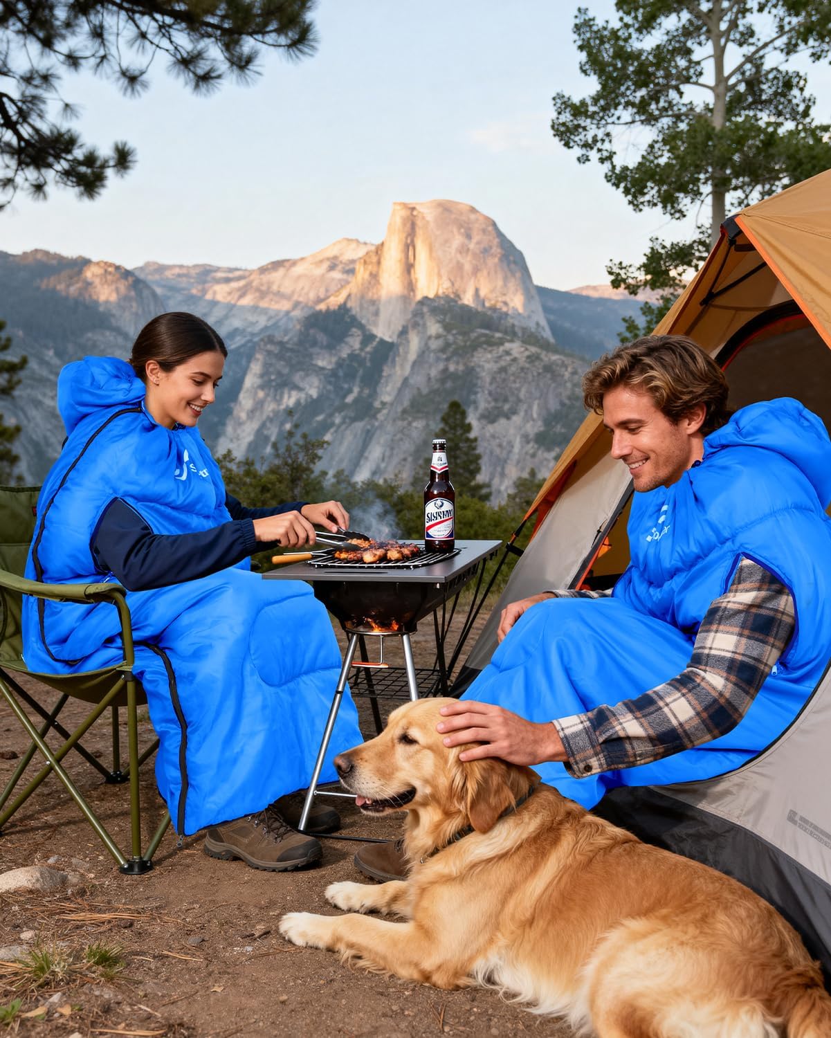 Detalle 2 de Sportneer Wearable Sleeping Bag, Walkable Design with Arm Zippers