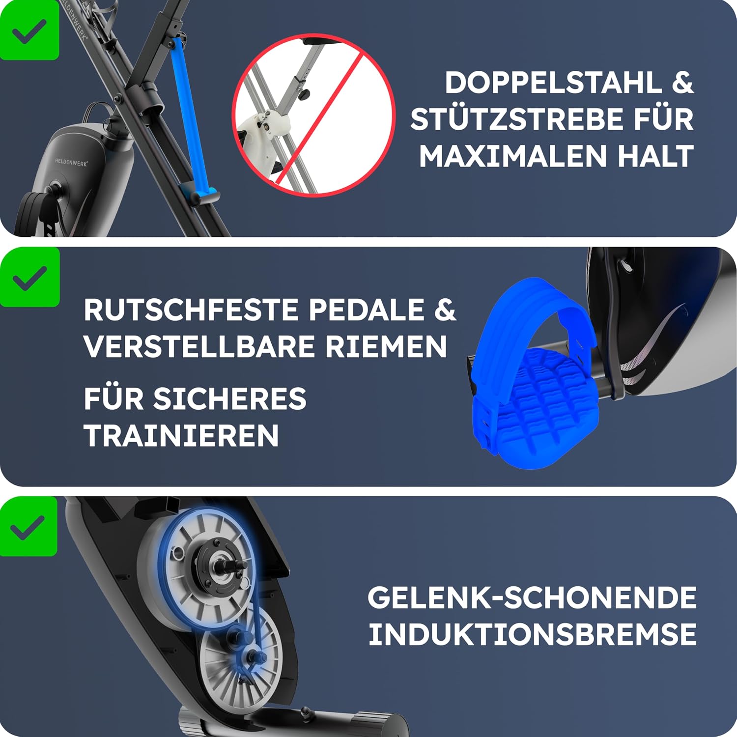 Thumbnail 6 de Heldenwerk Heimtrainer Klappbar 150 kg