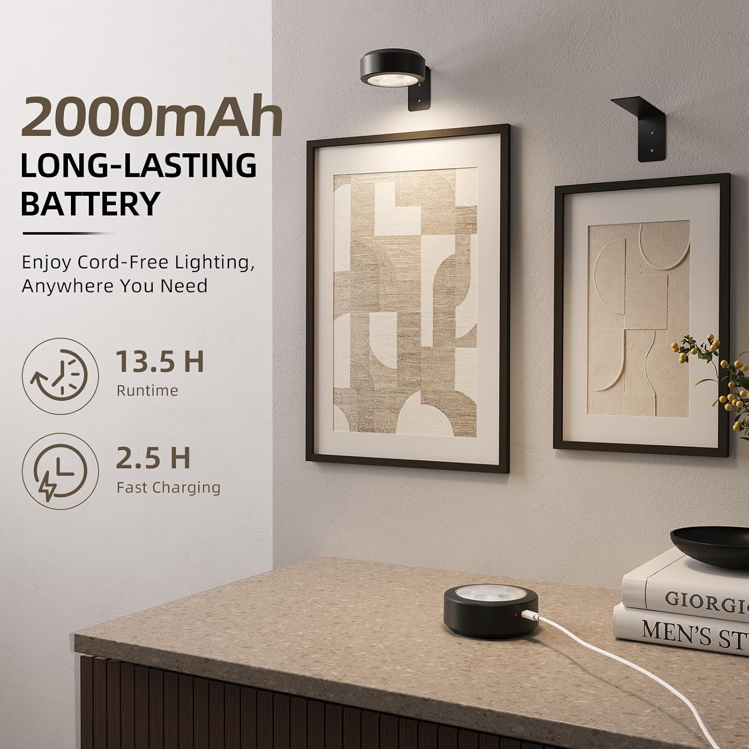 Detalle 2 de EZVALO Picture Lights 2000mAh rechargeable lights 🖼