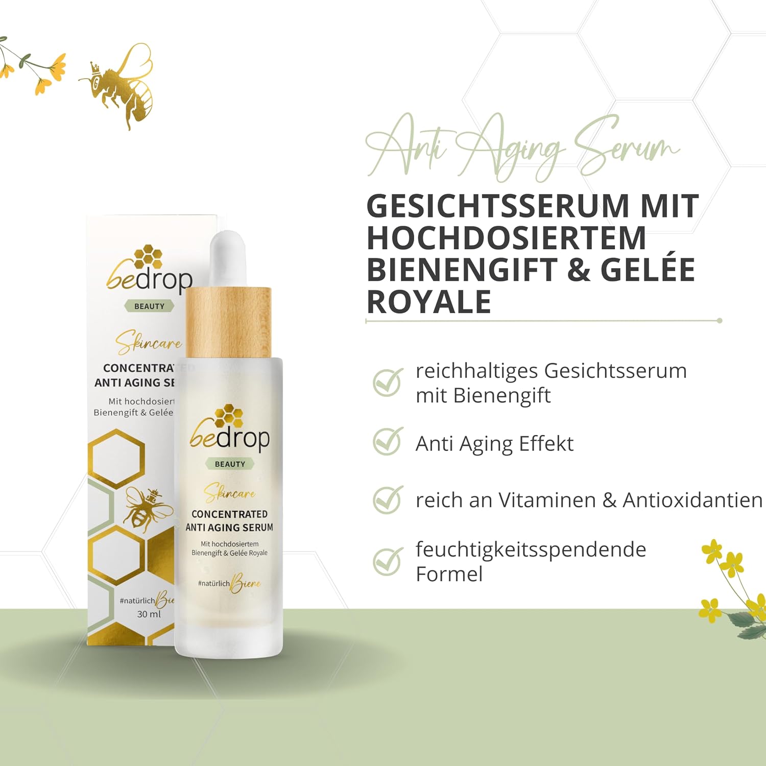 Detalle 2 de bedrop Concentrated Anti Aging Serum – Anti‑Aging 30 ml