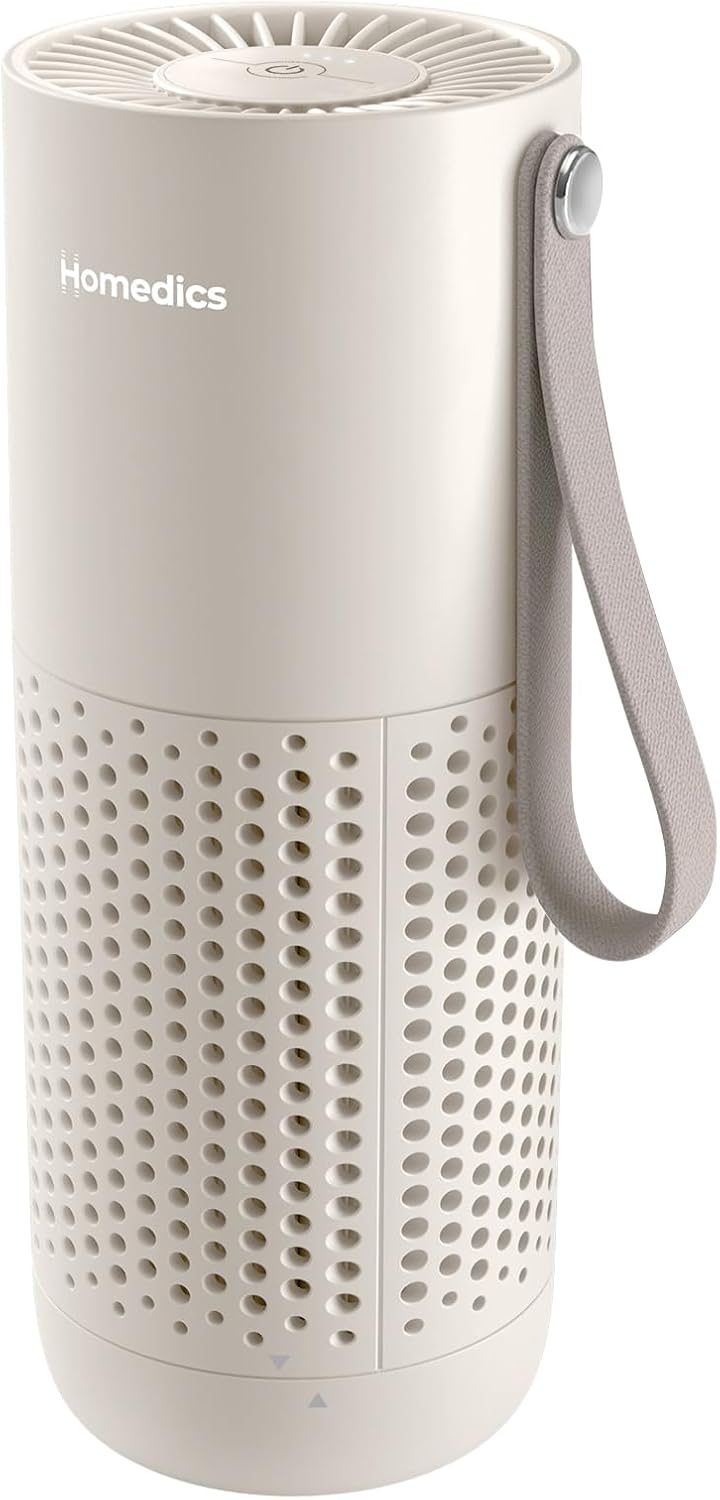 Detalle de Homedics WhisperPure Mini Purificatore d'Aria 3-in-1 HEPA, USB-C, Beige