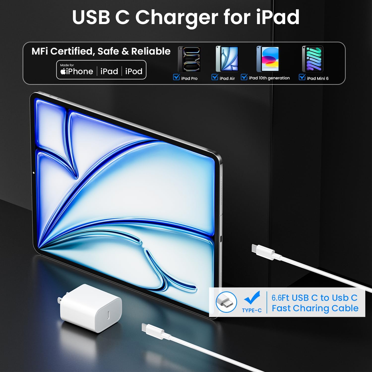 Detalle 2 de 20W USB C Fast Charger for iPad