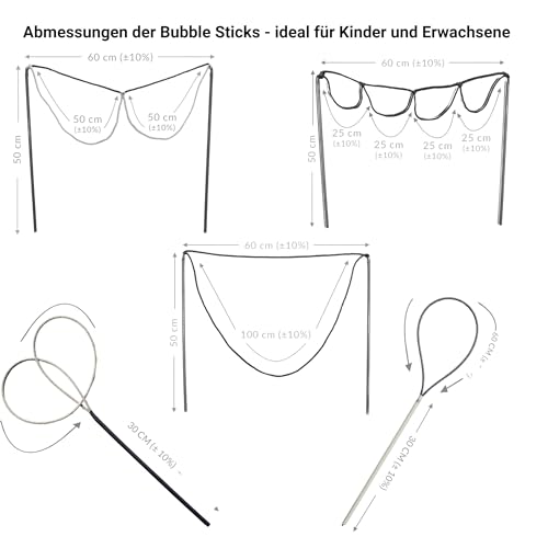 Thumbnail 2 de Bubble Brothers Riesenseifenblasen-Set 3 Stäbe aus Bucheholz, 50 cm – Eco Seifenblasen-Stäbe für Kindergeburtstage