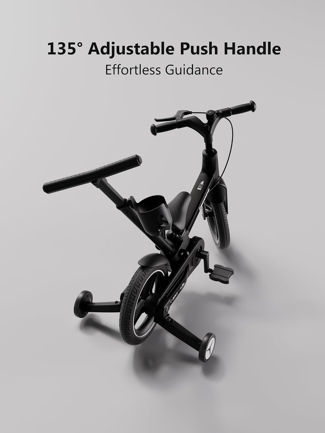 Detalle 2 de lecoco Upgraded Toddler Bike with Push Handle 6-in-1 (Balance Bike to Pedal Bike) for Kids