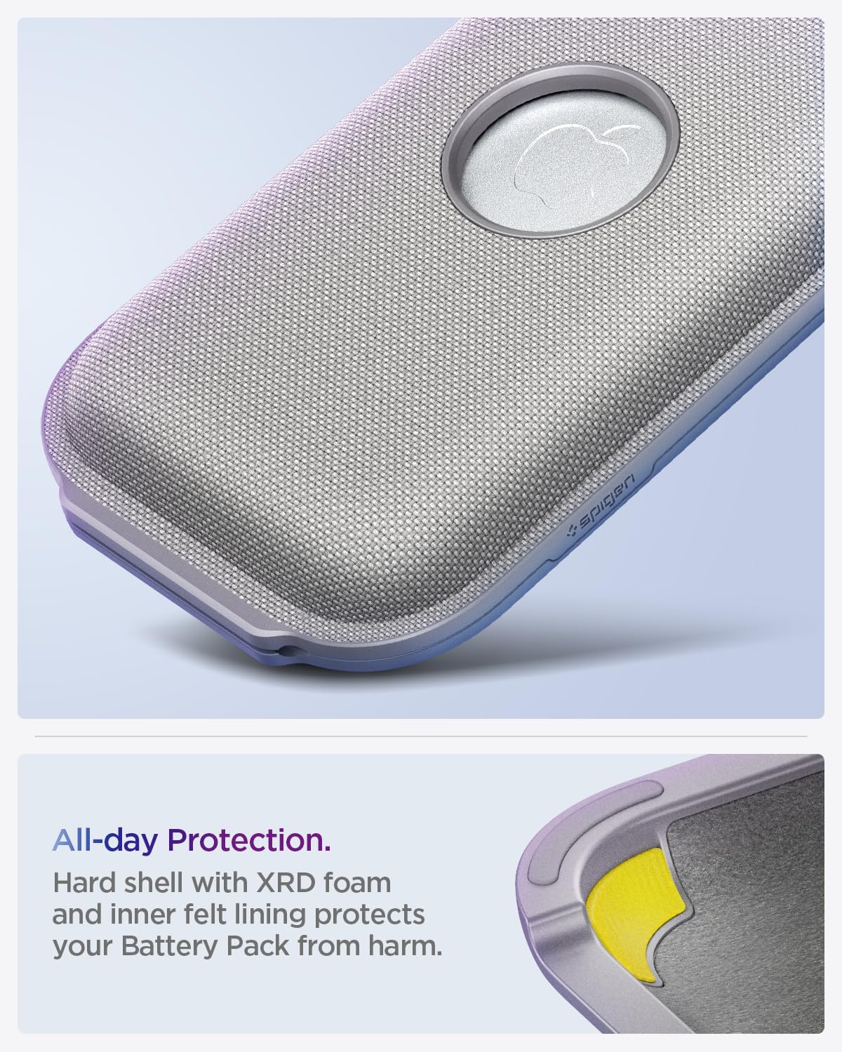 Thumbnail 4 de Spigen Klasden Custodia batteria per Apple Vision Pro M5 (2025) / M2 (2024) con clip da cintura e moschettone – Grigio Carbone