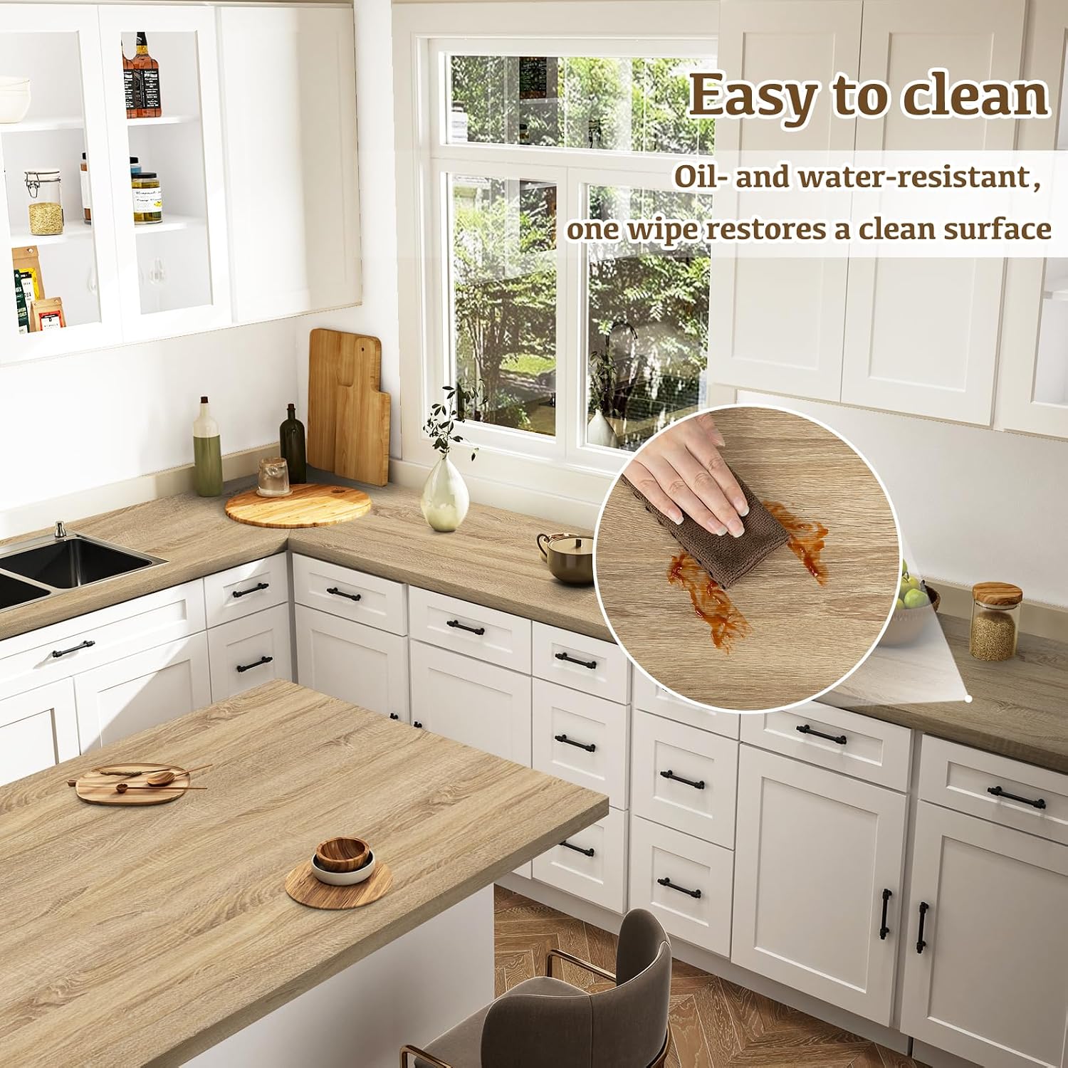 Detalle 2 de Alened Sticky Back Plastic Roll 60x500cm – Wood Effect Vinyl Wrap