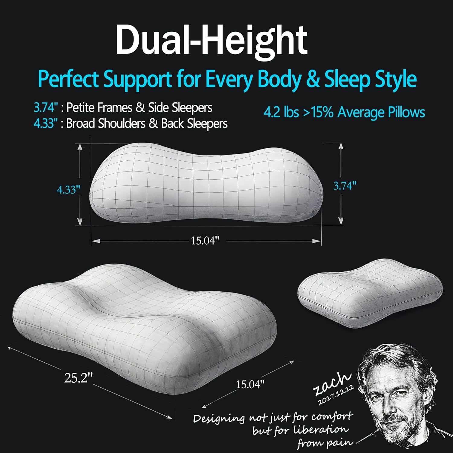 Thumbnail 6 de HighBeds Cervical Neck Pillow 8-hour