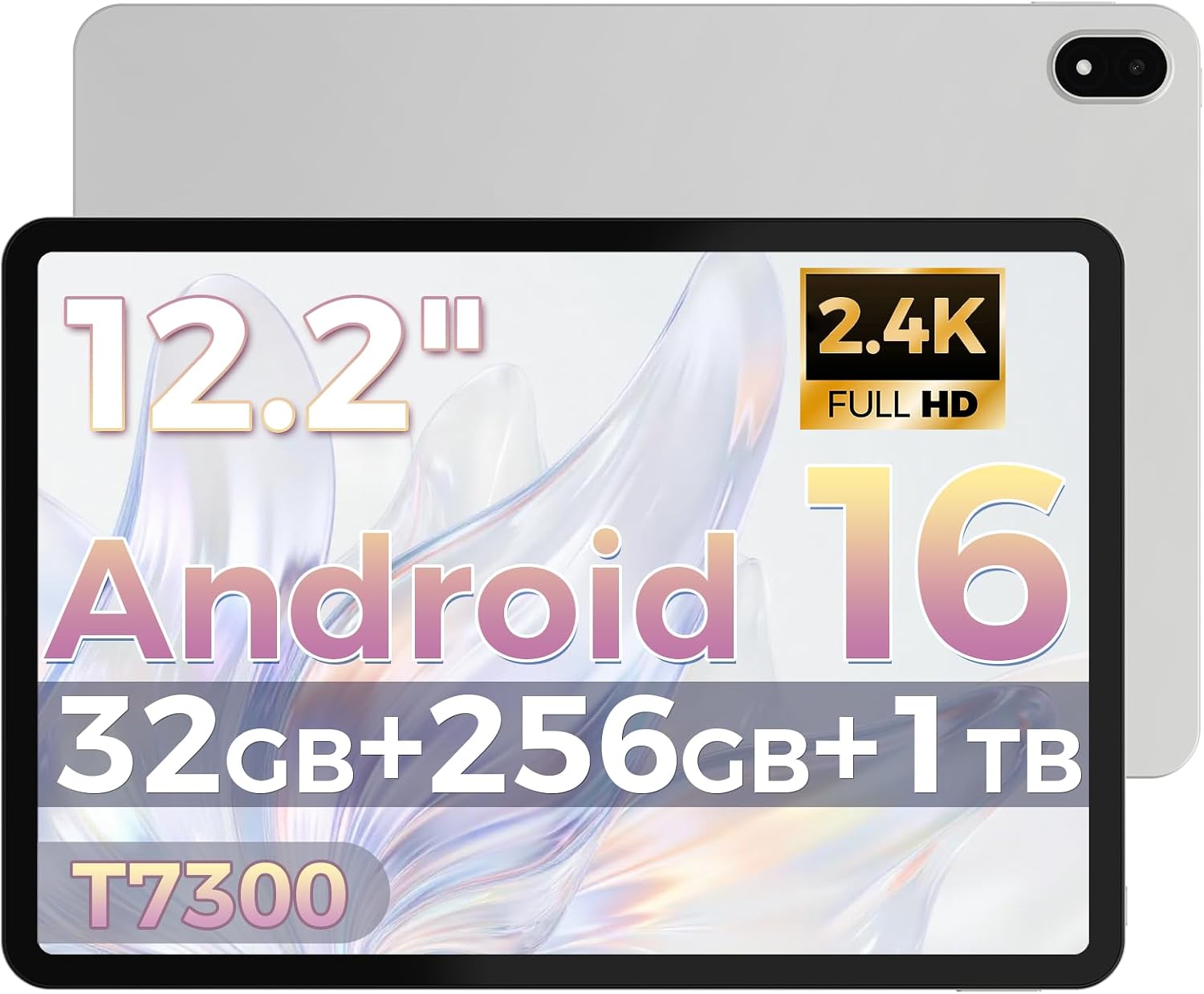 Detalle de RebotAi 12.2 Inch Android Tablet with Gemini AI, 32GB RAM + 256GB ROM, Octa‑core T7300, 10000mAh, IP54, Case Included