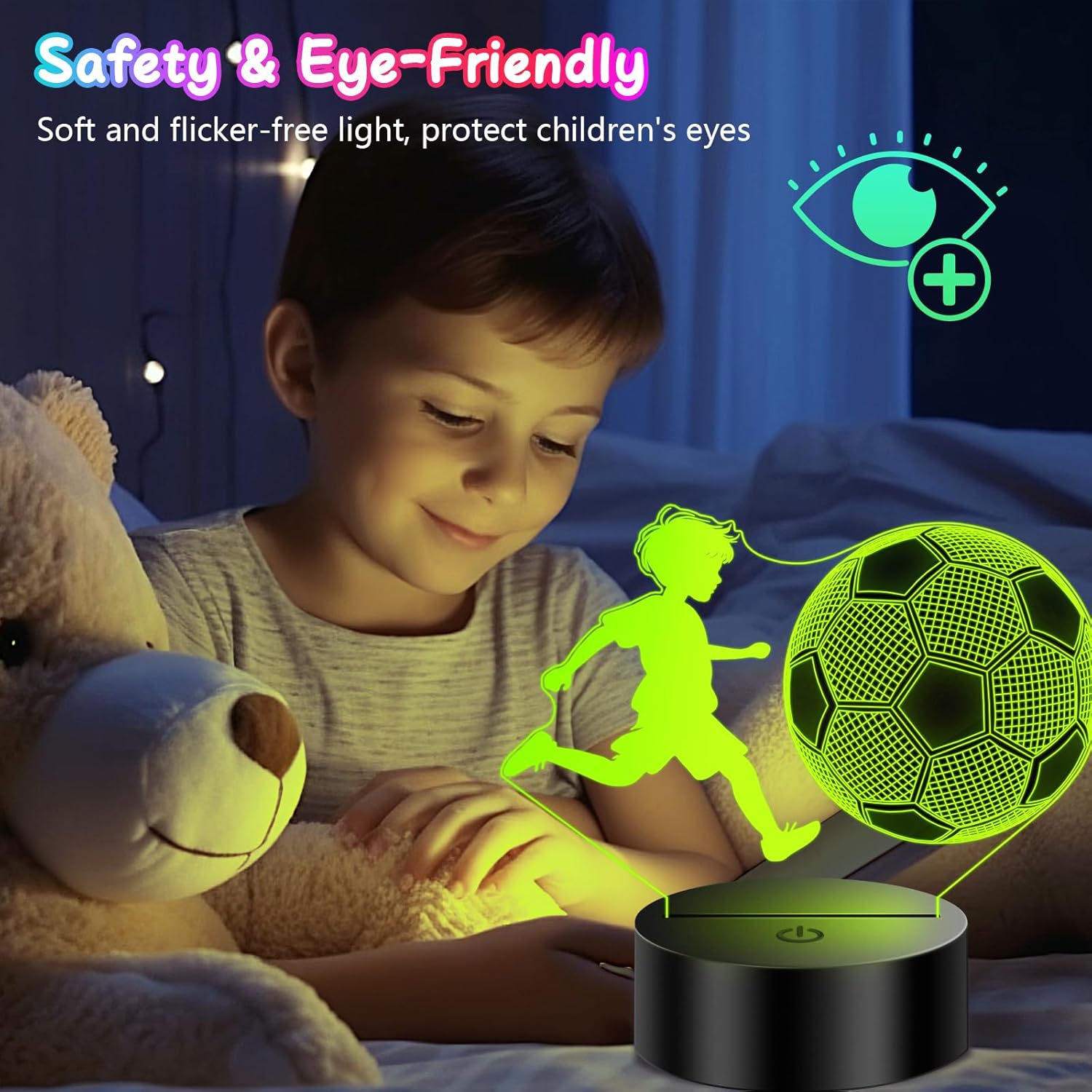 Thumbnail 6 de Polemera 3D Football Night Light for Boys – Boys' First Football Gift