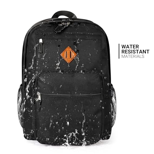 Thumbnail 6 de ZORFIN 26L Black Backpack: All-Season, Water-Resistant Organizer for College and Travel