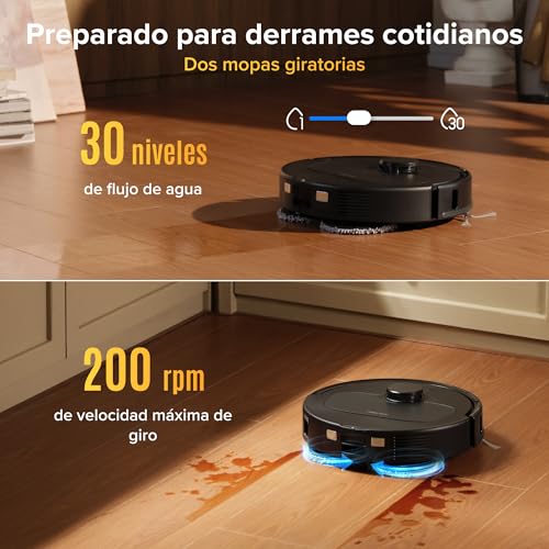 Detalle de roborock Qrevo S Pro: robot aspirador con base todo en uno y limpieza inteligente