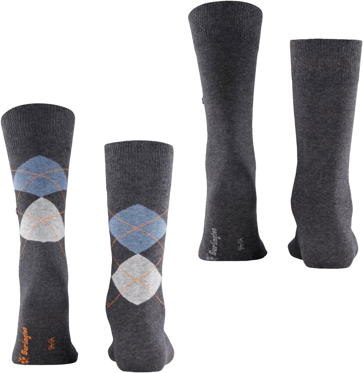 Thumbnail 1 de Burlington Homme Everyday Argyle Mix 2-Pack — Chaussettes coton respirant, motif argyle