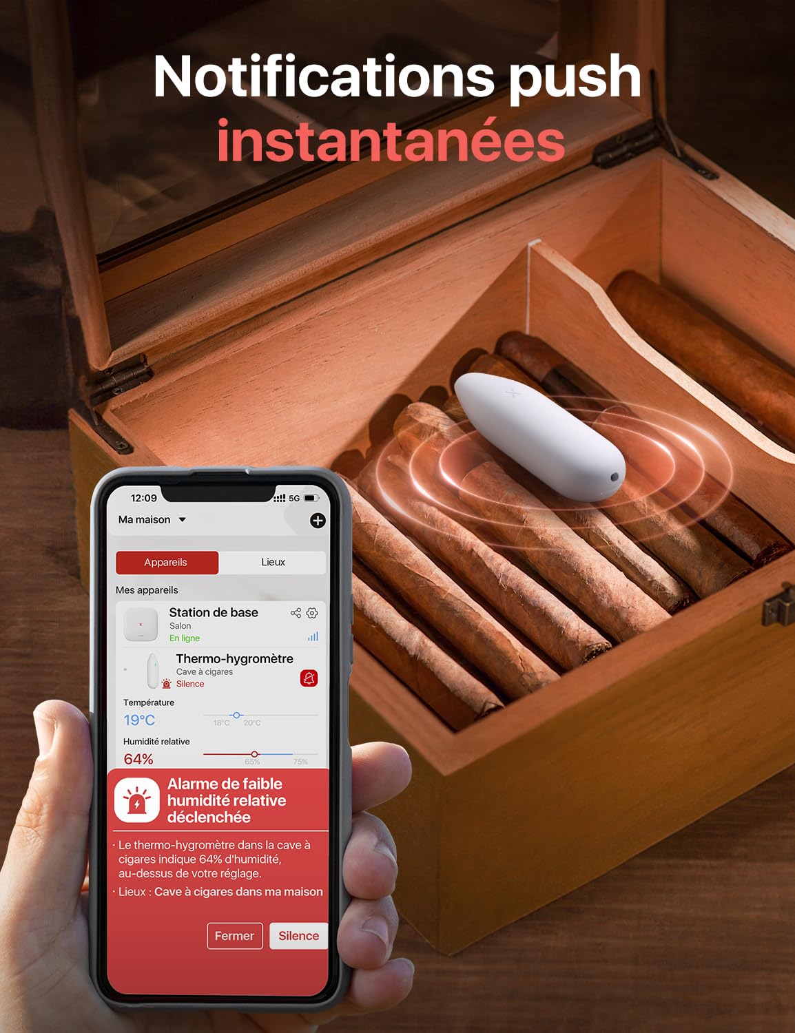 Thumbnail 4 de X-Sense STH55 : thermomètre intérieur connecté WiFi avec hygromètre précis et station de base