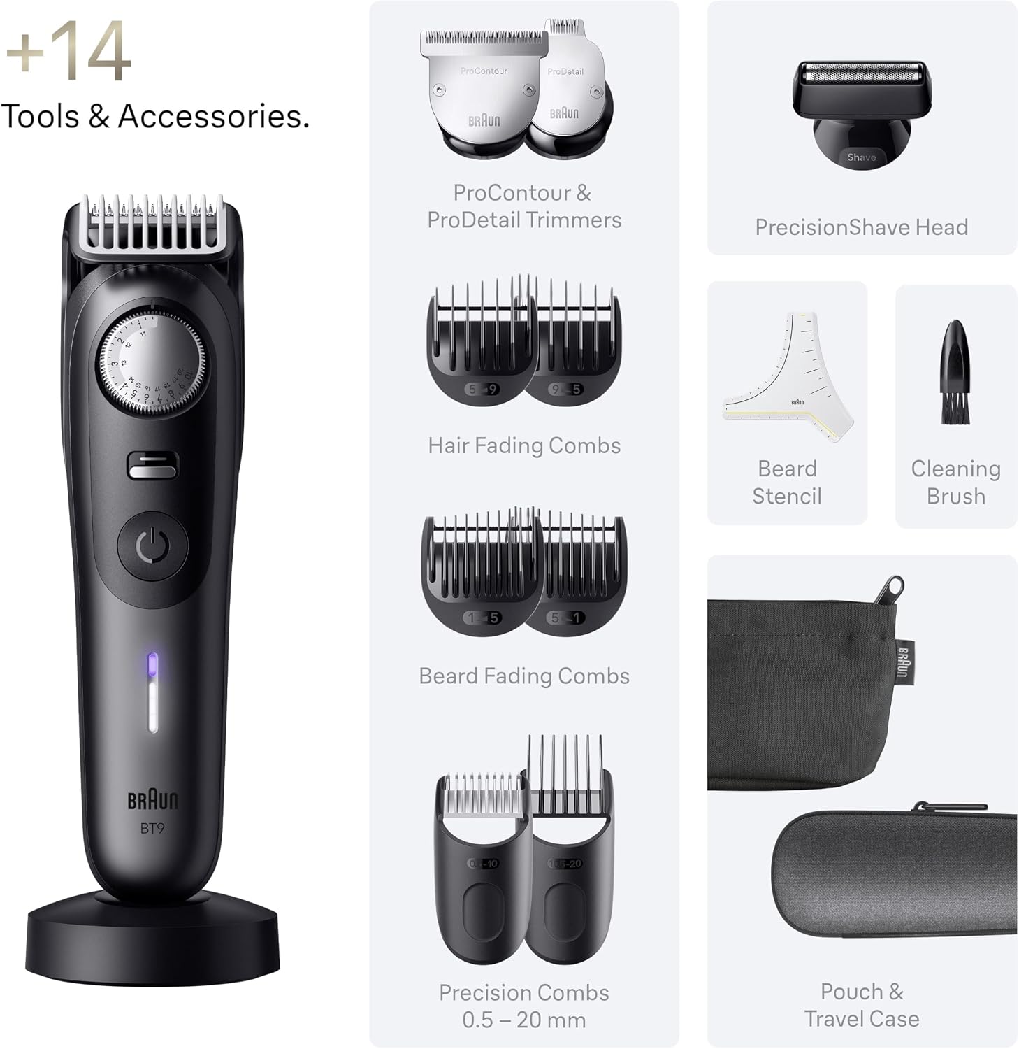Thumbnail 6 de Braun BT9565 Beard Trimmer 180 Min