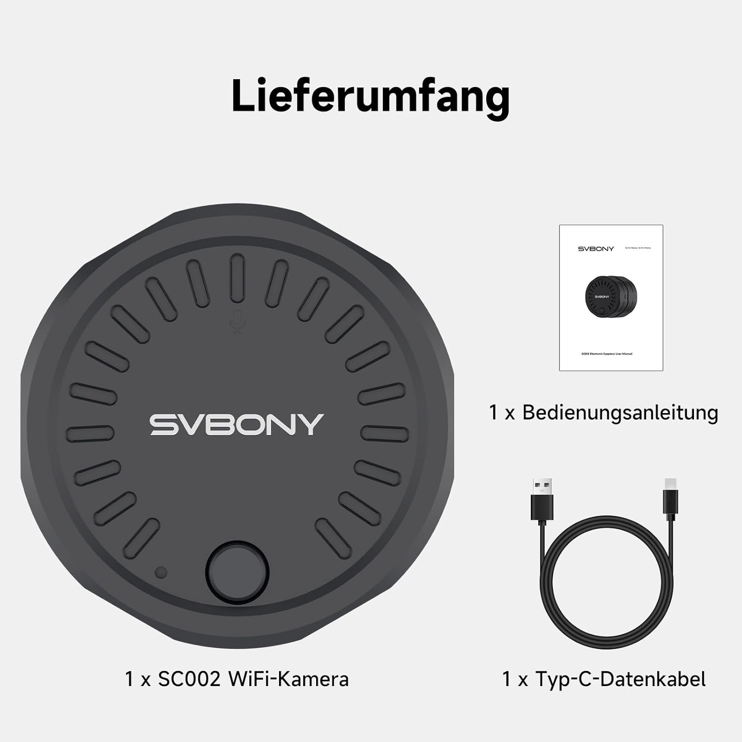 Thumbnail 6 de Svbony SC002 WiFi Spektiv-Kamera (2 MP / 1080P) mit 32-GB TF-Karte, 10 m Funkübertragung & Typ-C