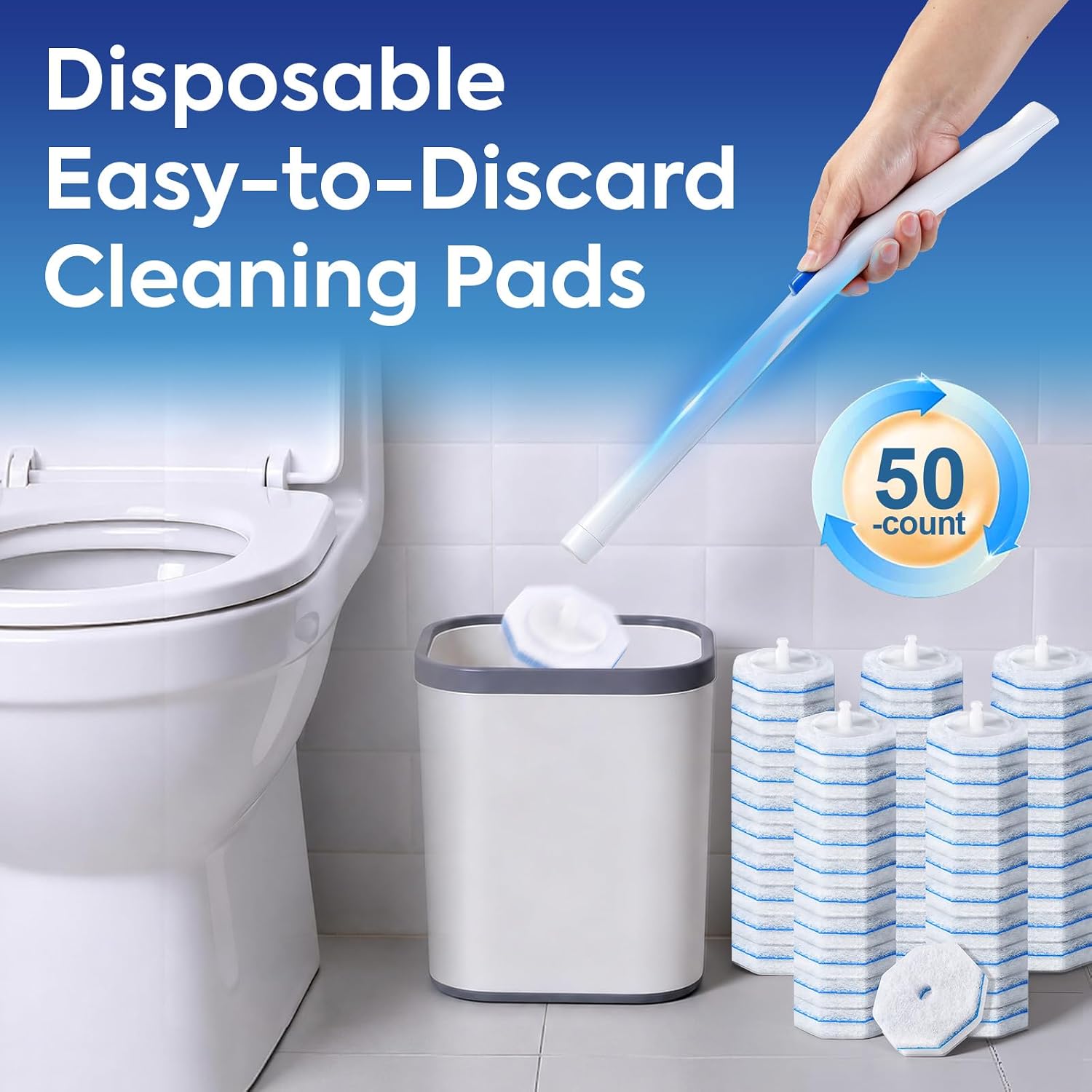 Thumbnail 4 de Clorytom 50 Pcs Disposable Toilet Cleaner Refill Pads